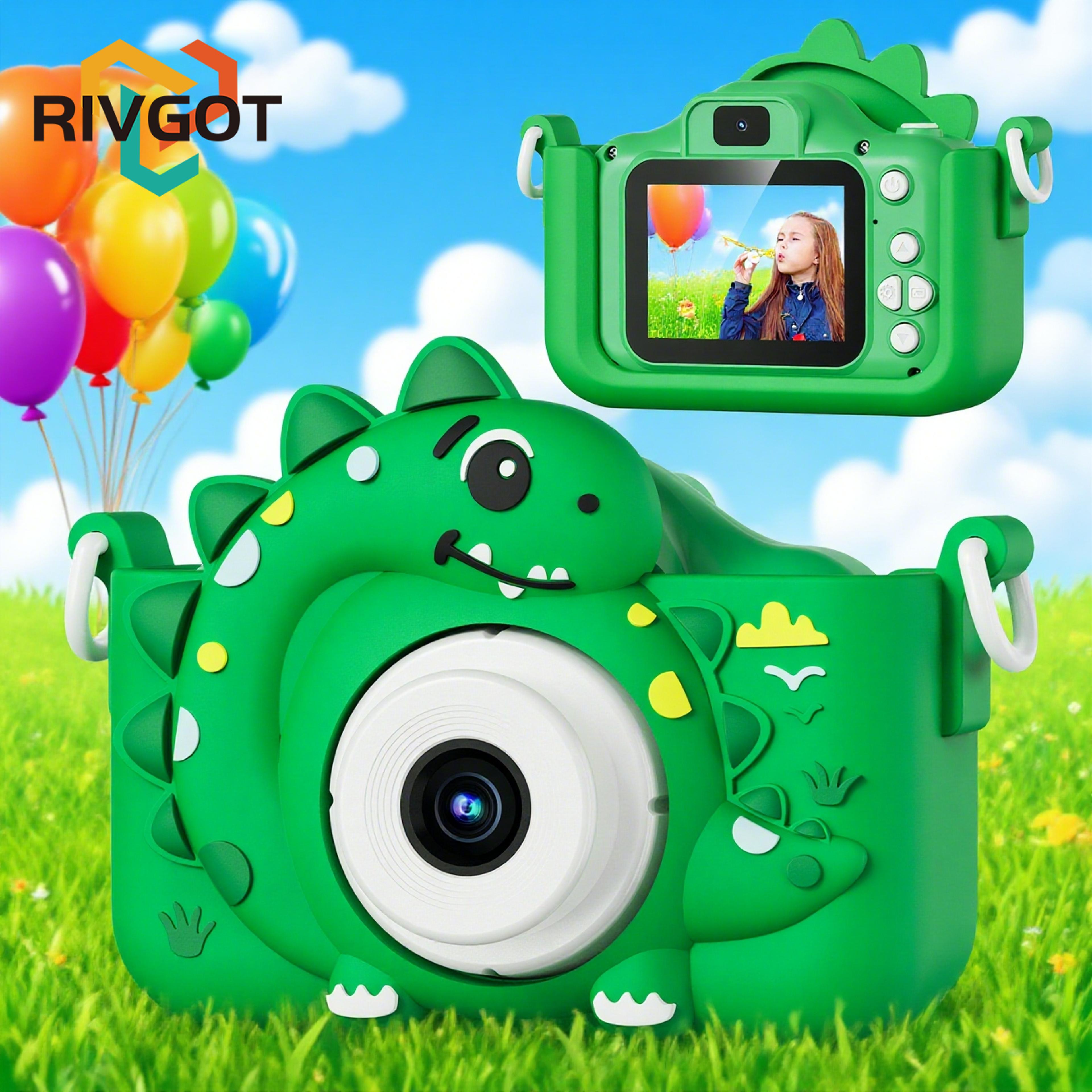 dinosaur kids digital camera hd with card mini vlogging toy for children