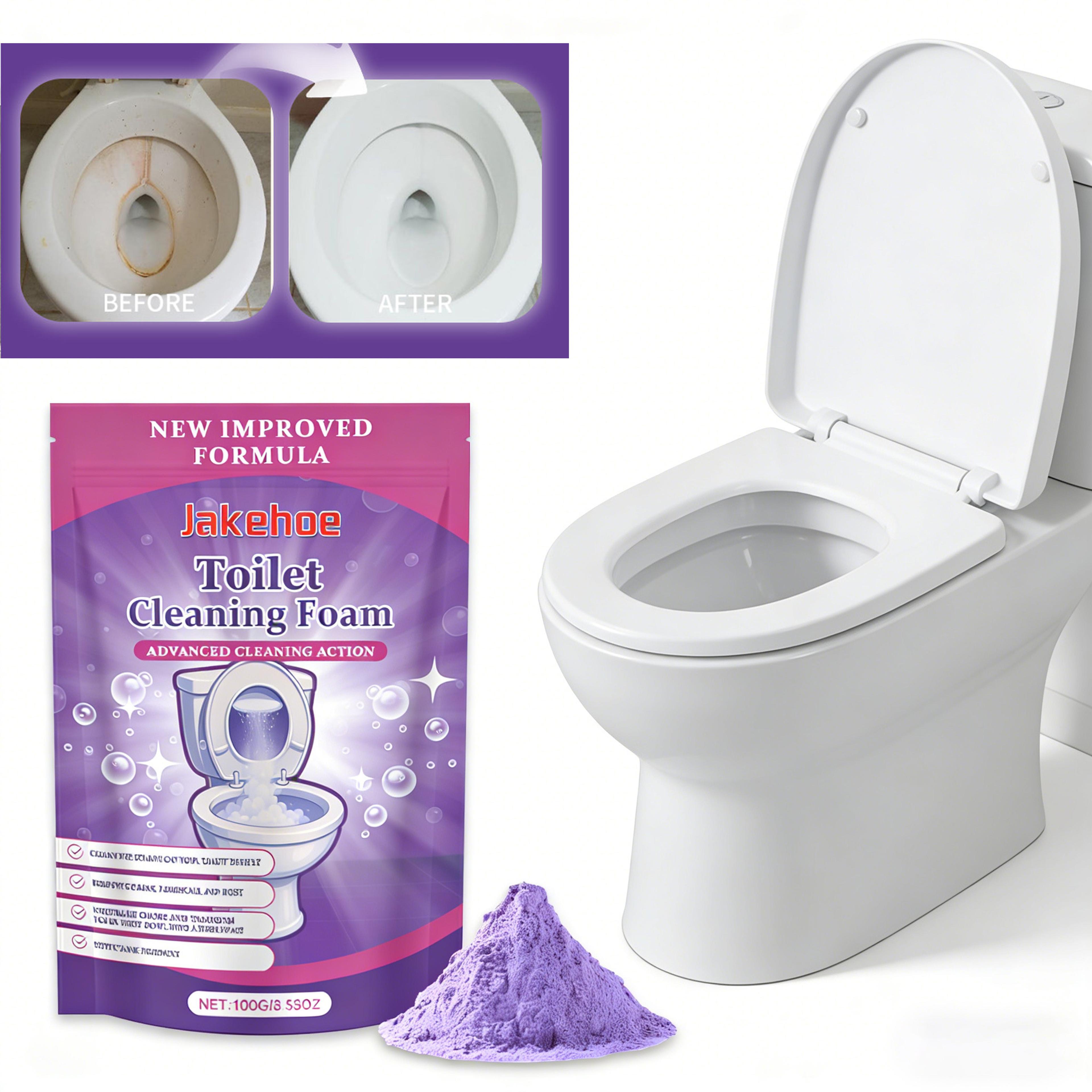powerfoam toilet bowl cleaner powder deep cleaning descaler & deodorizer