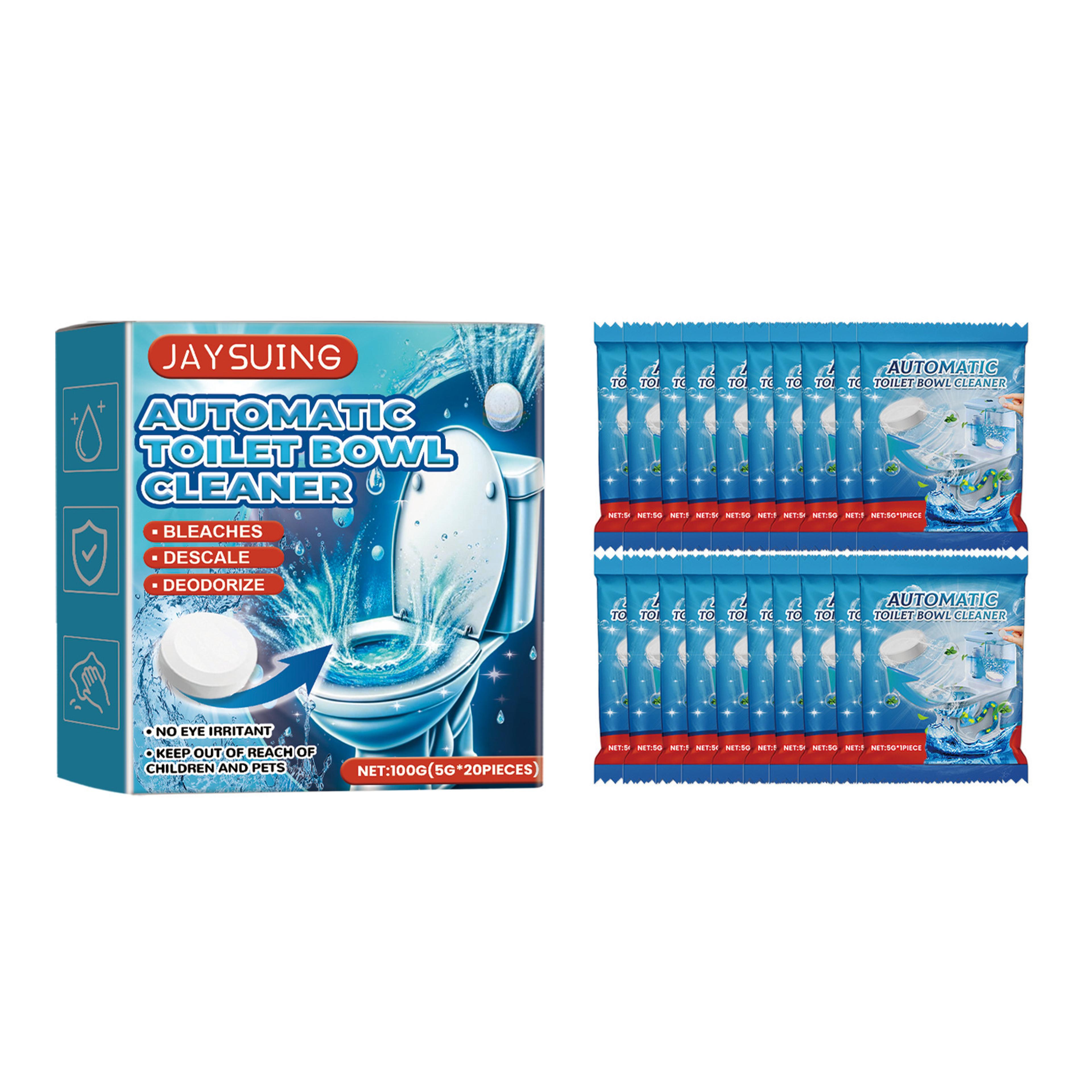 deep clean toilet bowl cleaner tablets odor eliminator descaling tablets pack