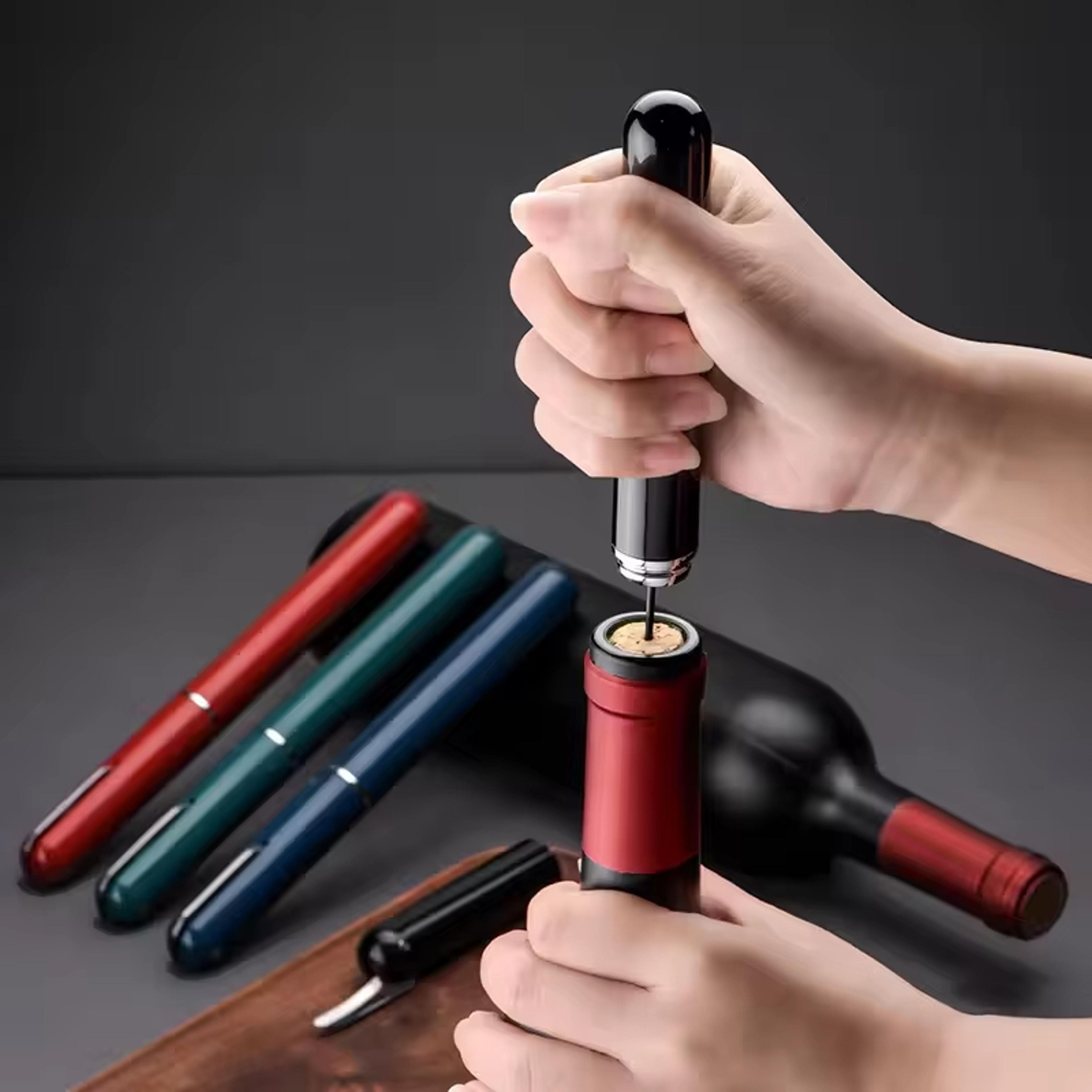 air pressure wine opener portable pump cork remover with foil cutter