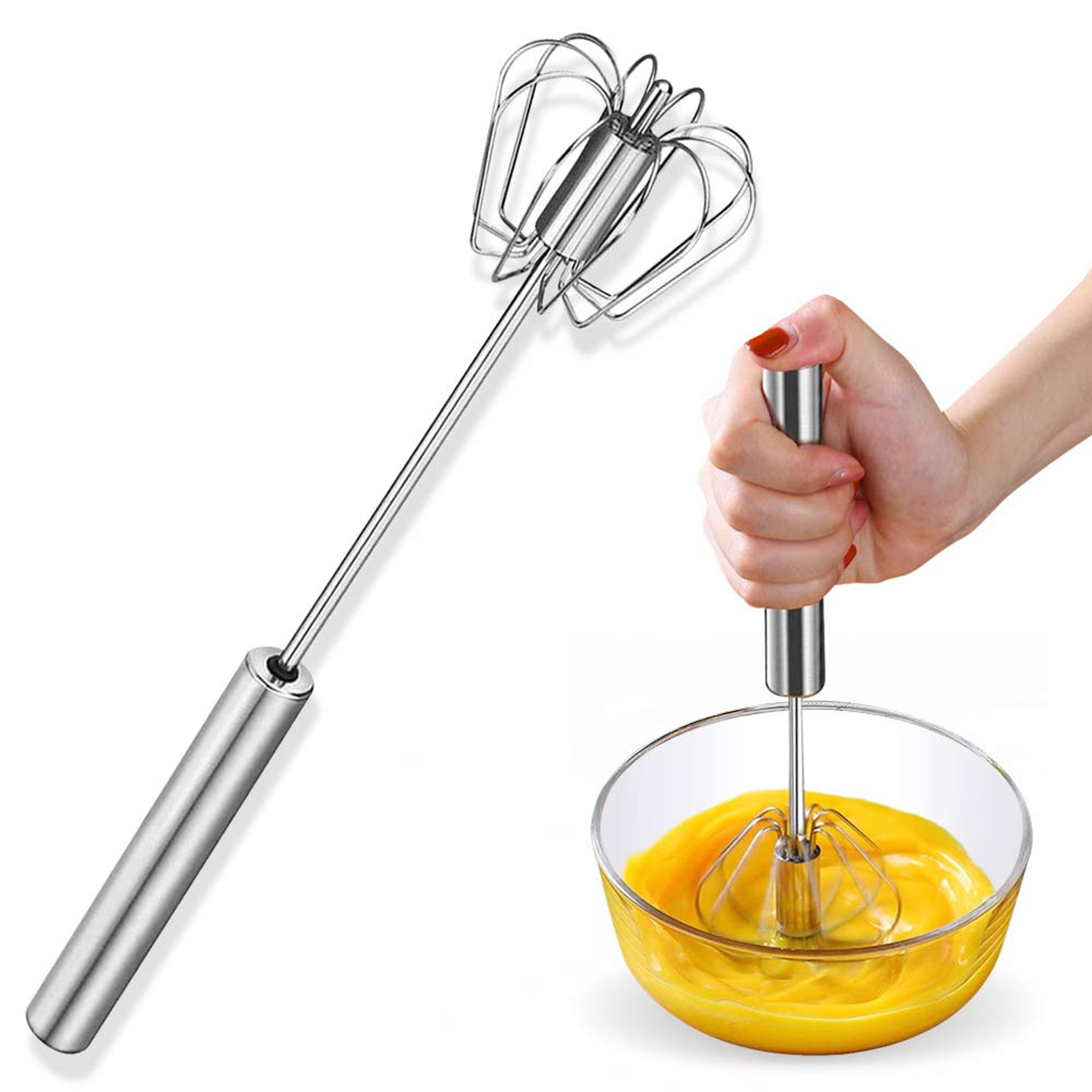 speed manual hand mixer for effortless batter, eggs & baby food prep