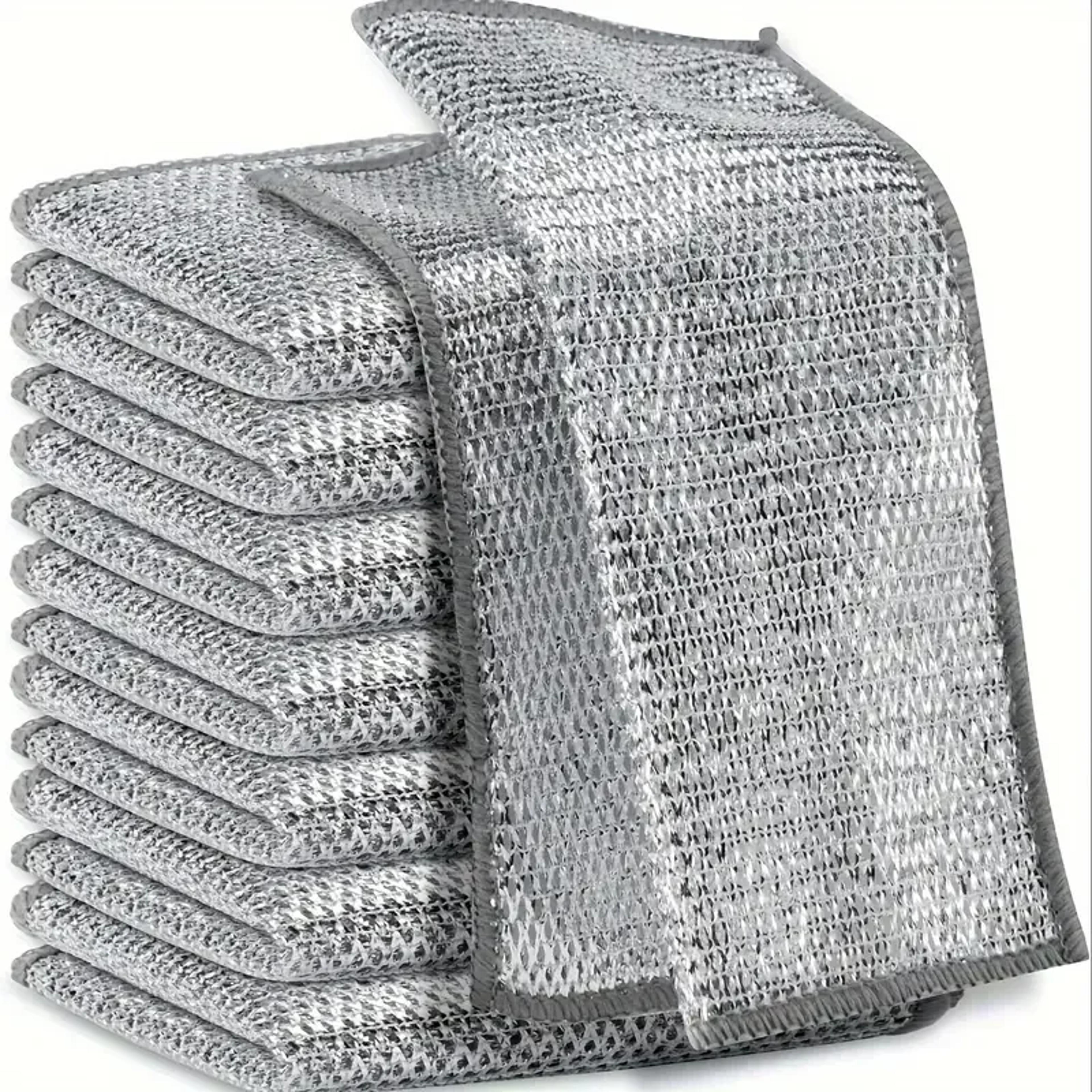 silverspark microfiber scrub dishcloth for kitchen cleaning
