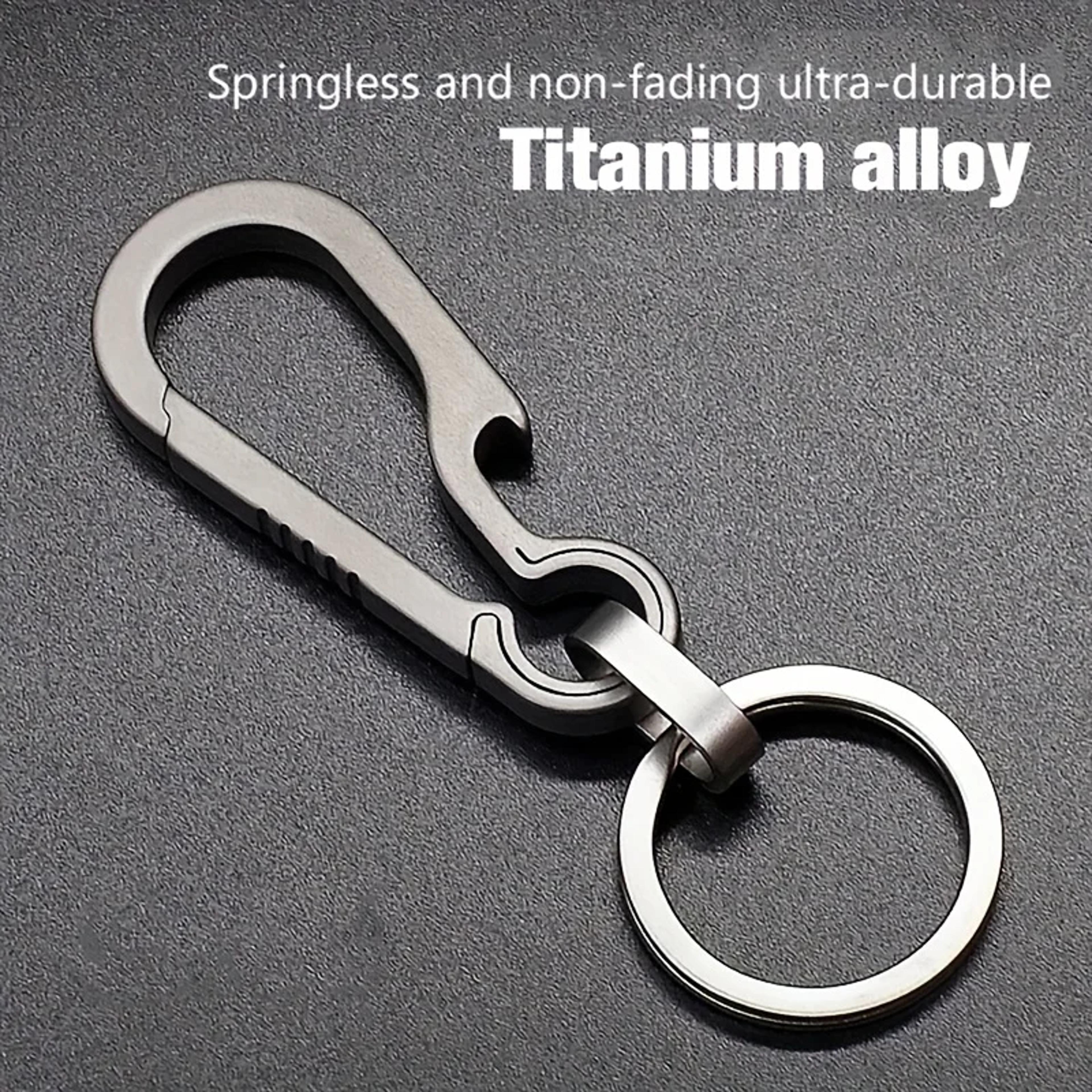 titanium carabiner keychain with bottle opener for everyday carry and outdoor travel
