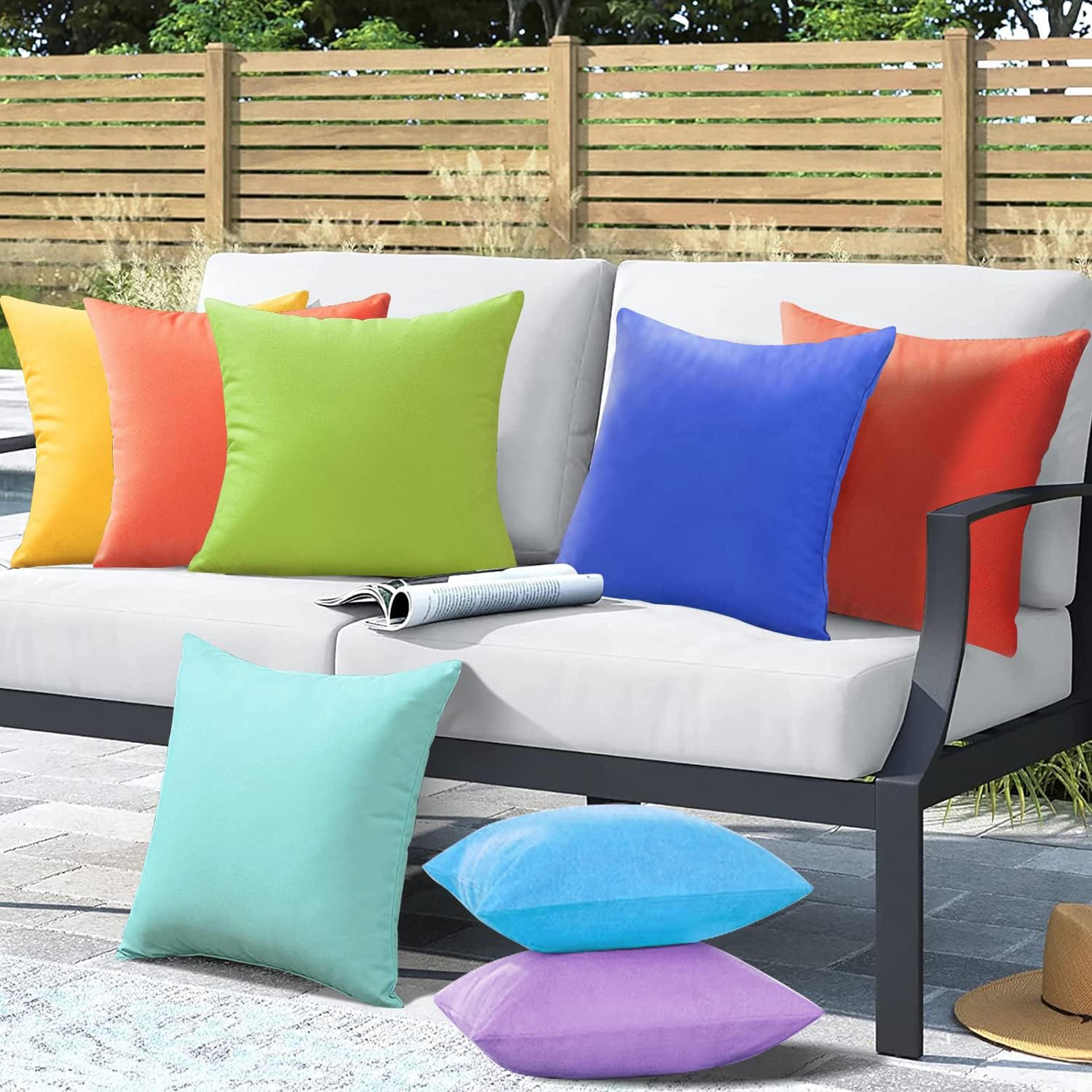 waterproof outdoor throw pillow cover for patio couch & garden decor