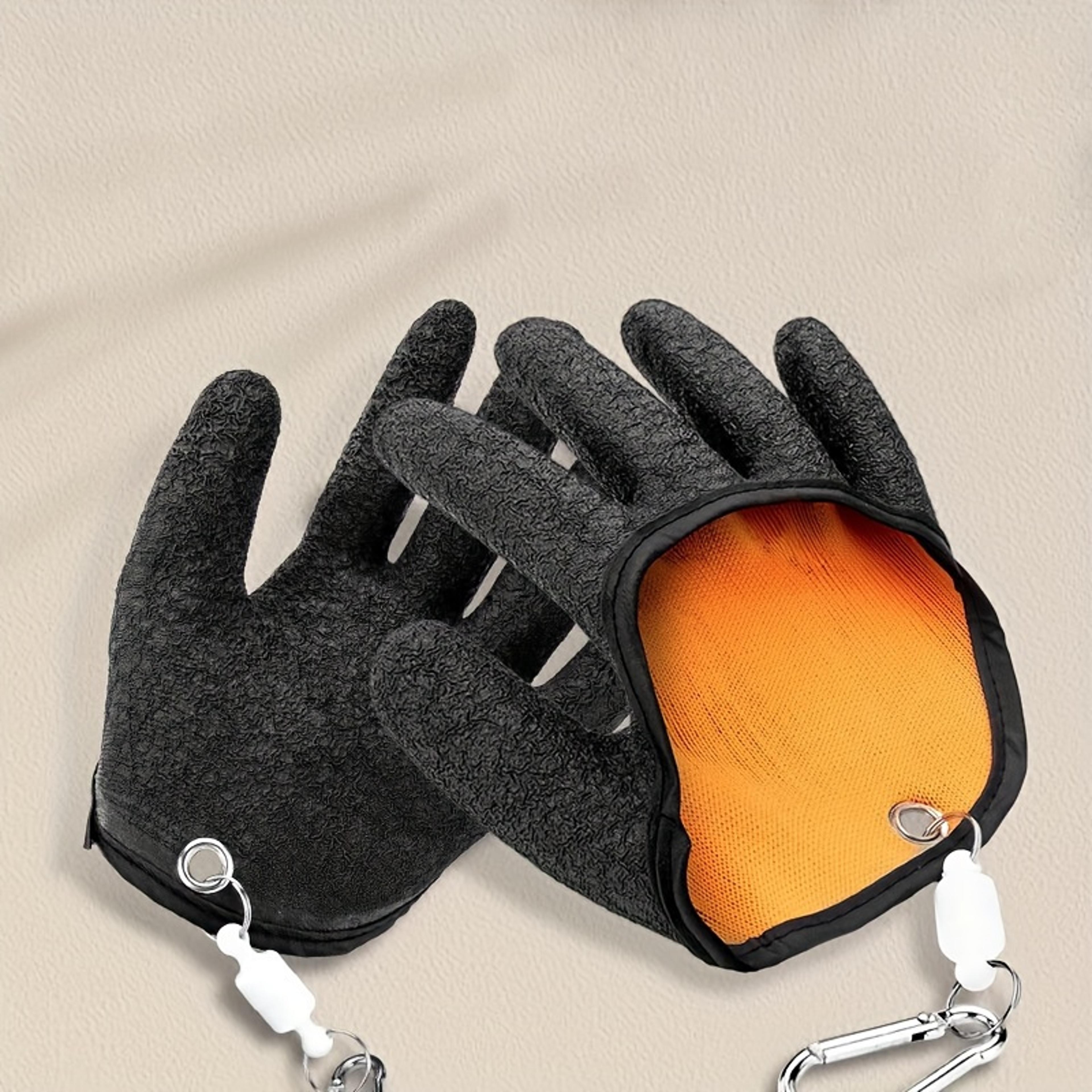 professional waterproof magnet release fishing gloves anti slip fish handling protection