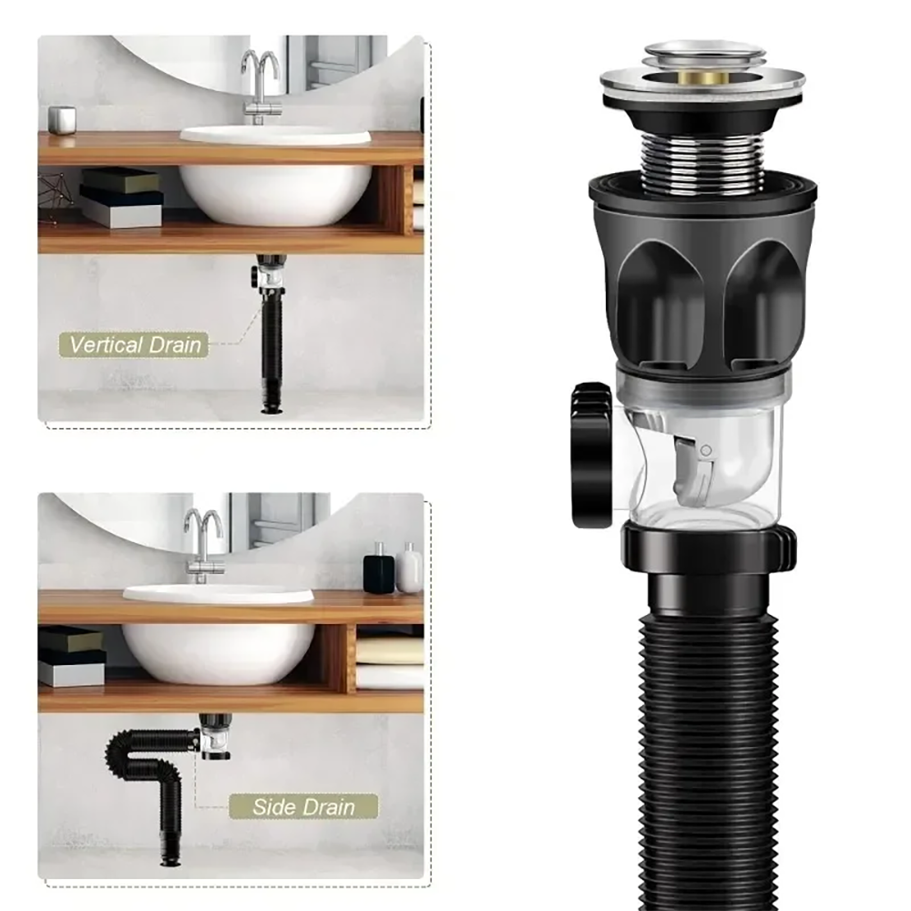premium anti odor drainage pipe kit flexible wash basin drain pipe system