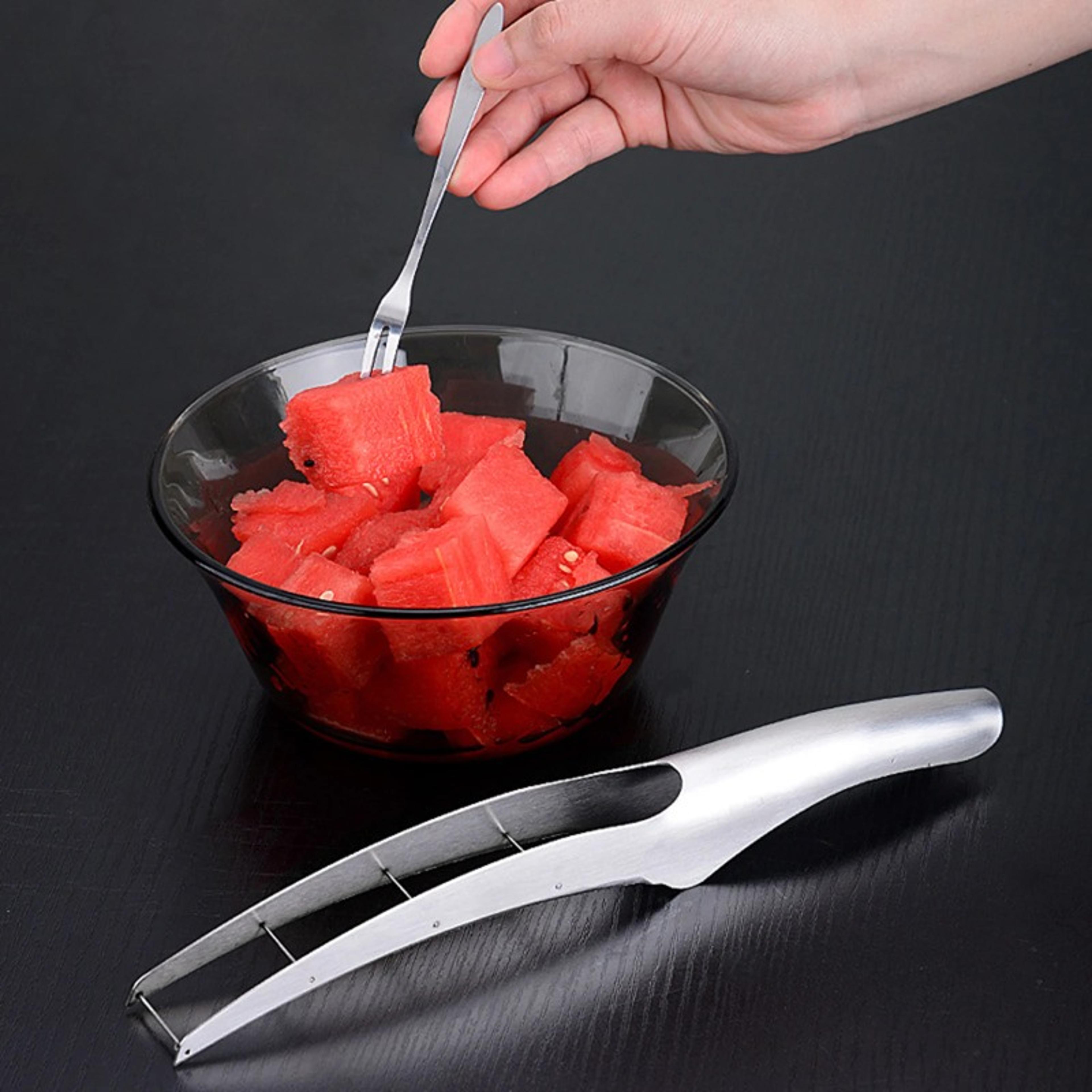 watermelon cube cutter pro stainless steel watermelon slicer & melon cutter tool