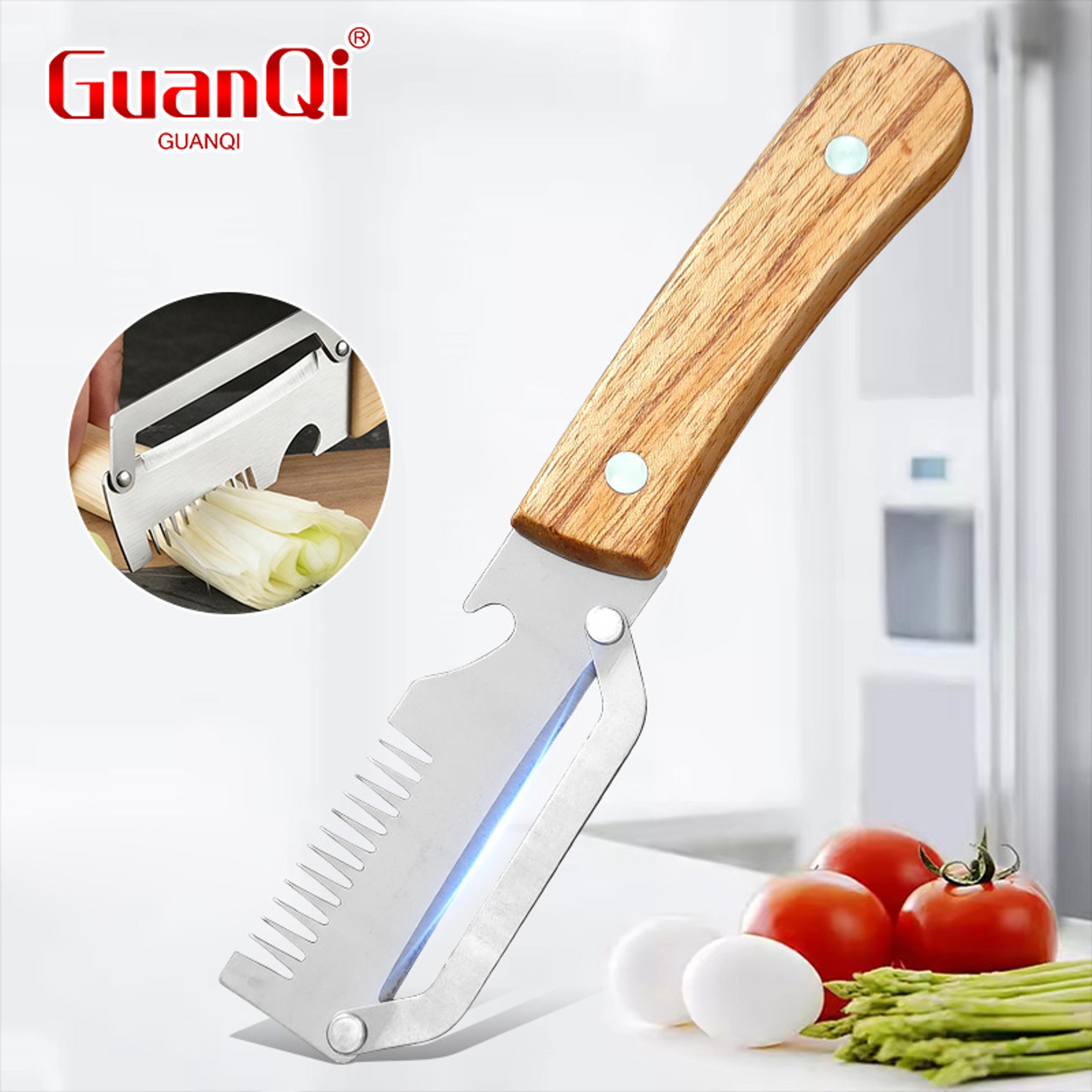 woodgrip multi function vegetable peeler & julienne cutter