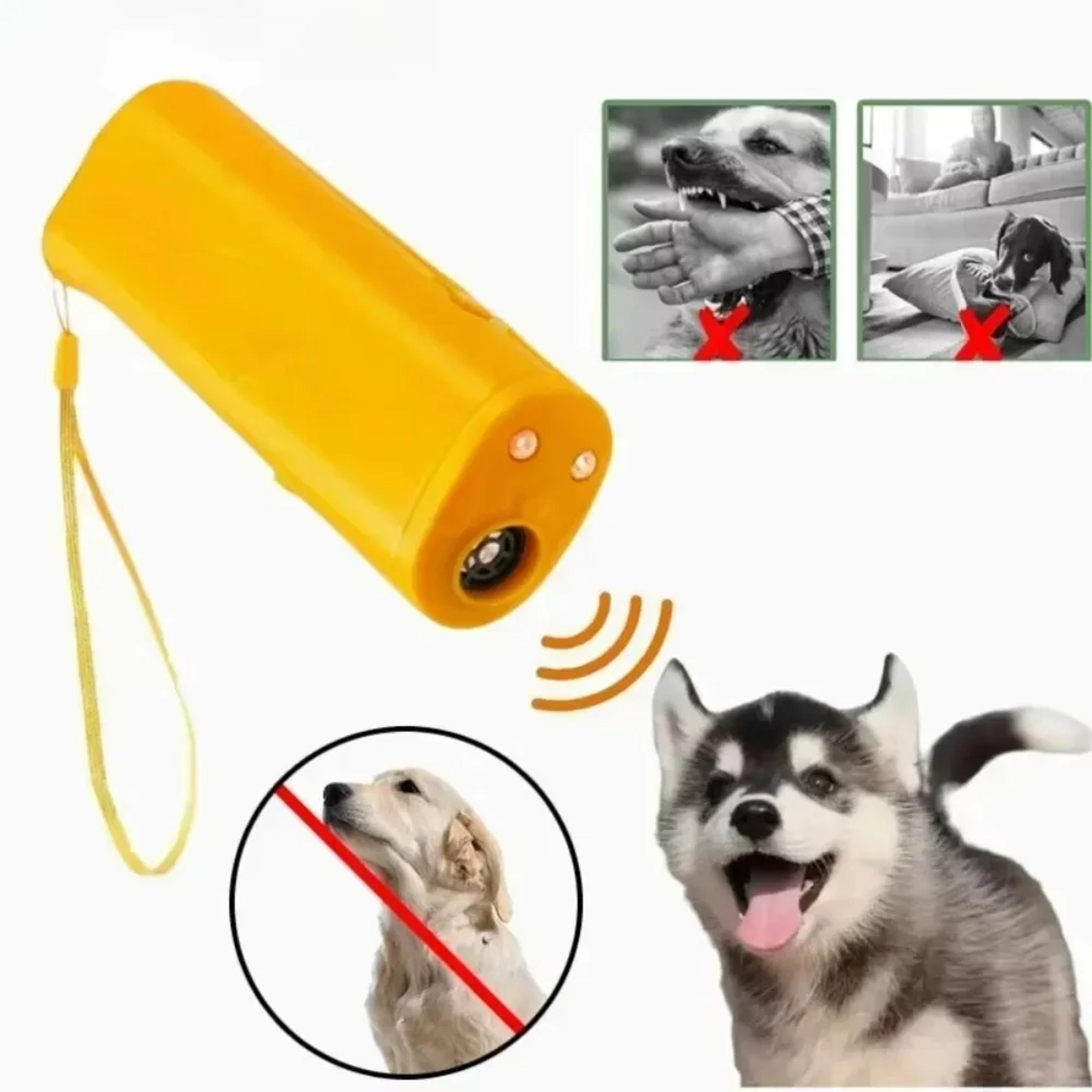 safeguard ultrasonic dog repeller & bark control training device with led light