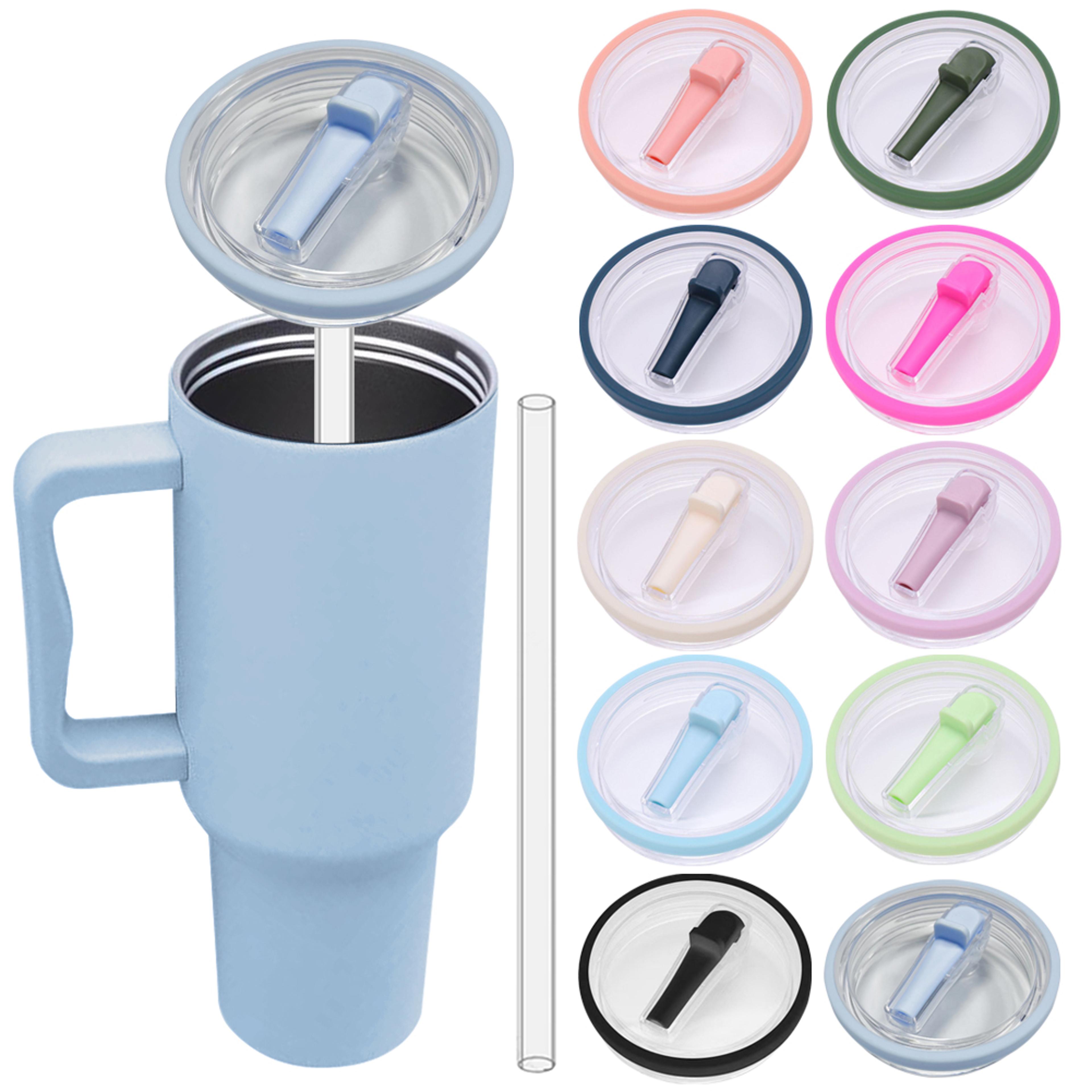 flip straw replacement lid for stanley cup spill resistant tumbler cover