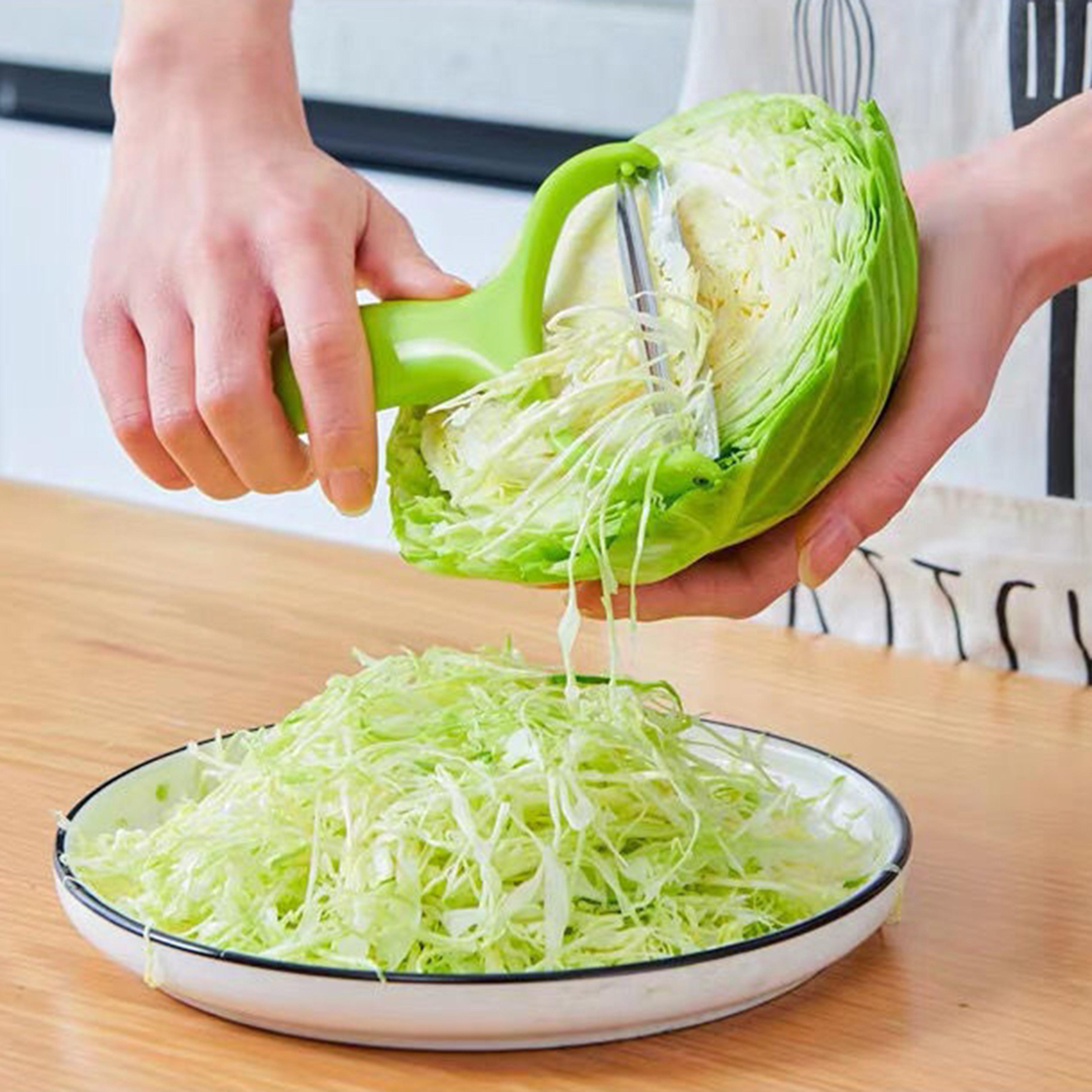 stainless steel wide blade vegetable peeler & cabbage salad slicer