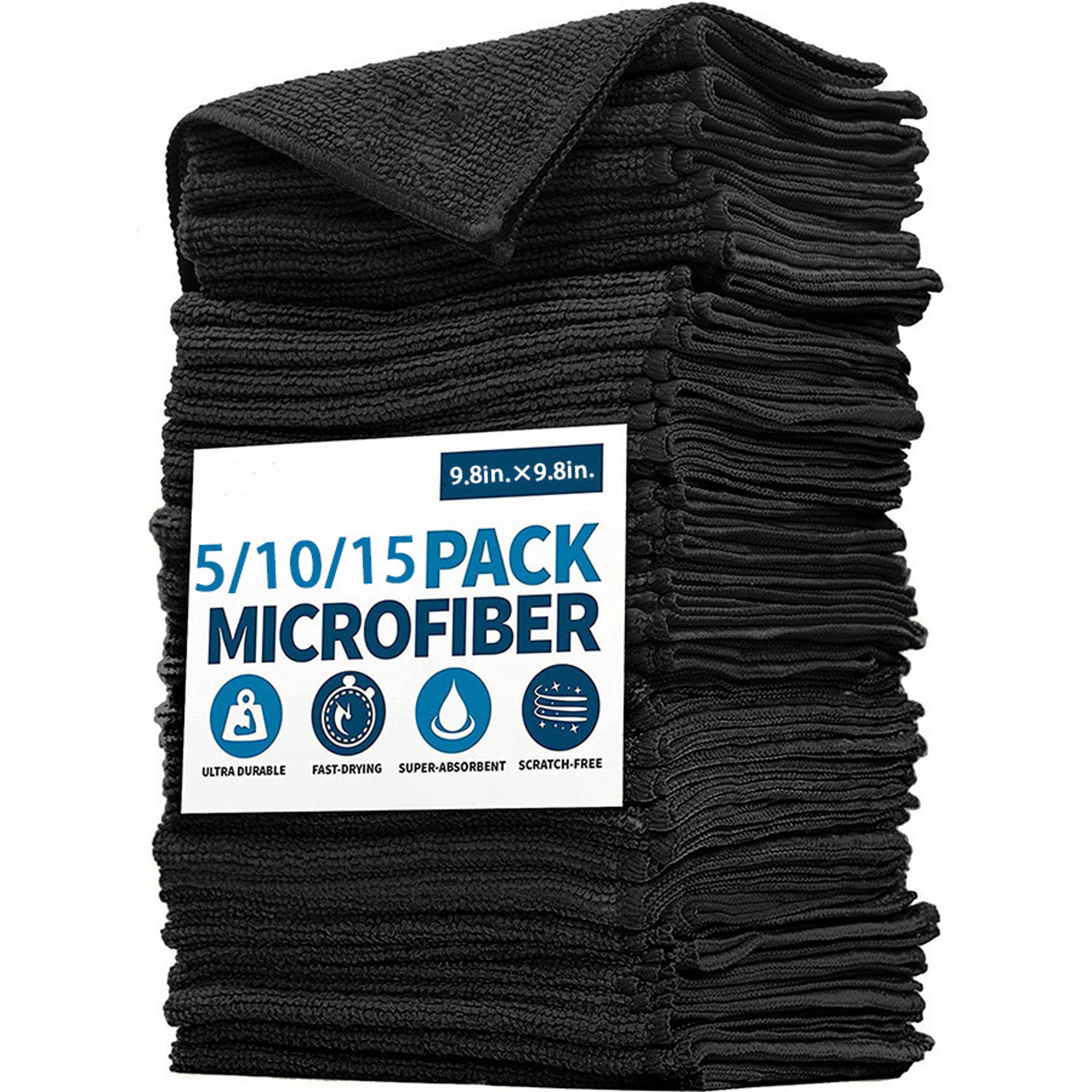 microfiber cleaning cloth set ultra soft car wash towel & multi purpose absorbent cleaning towels