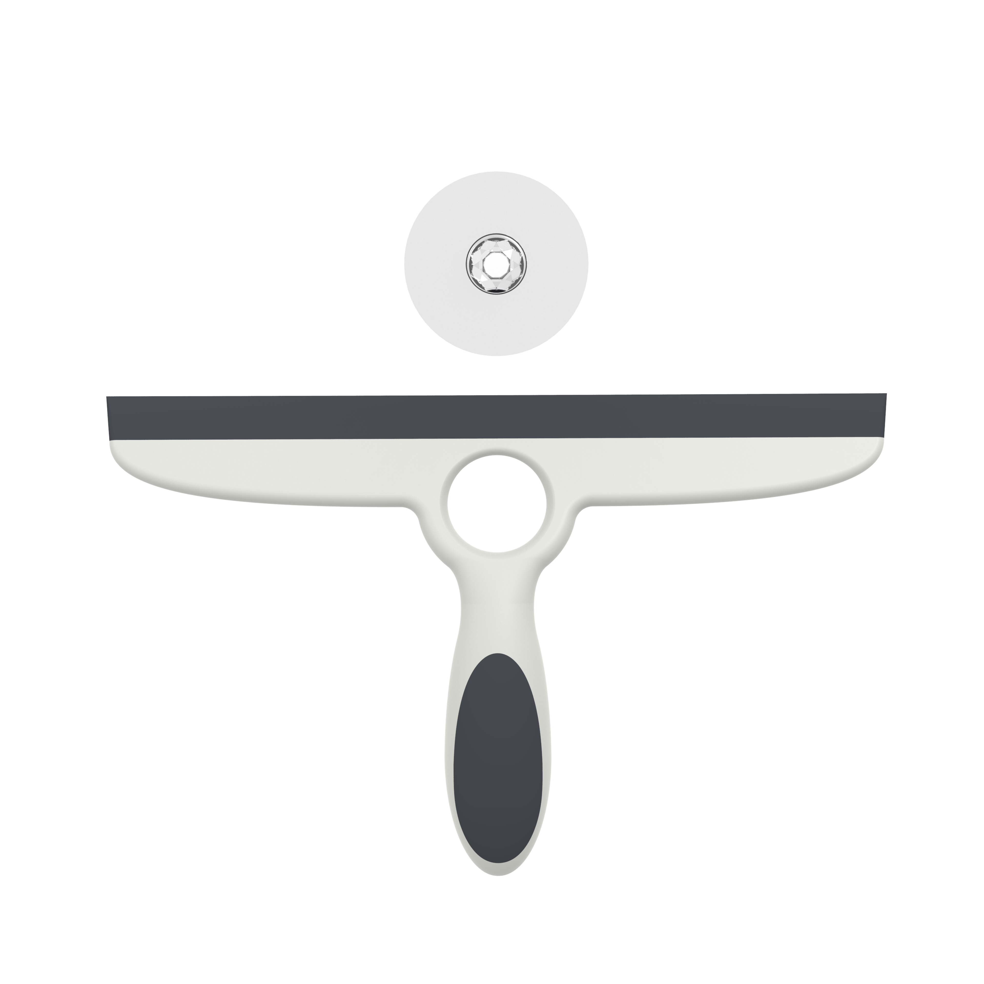ehomgui window squeegee with adhesive hook for streak-free glass, shower & mirror cleaning