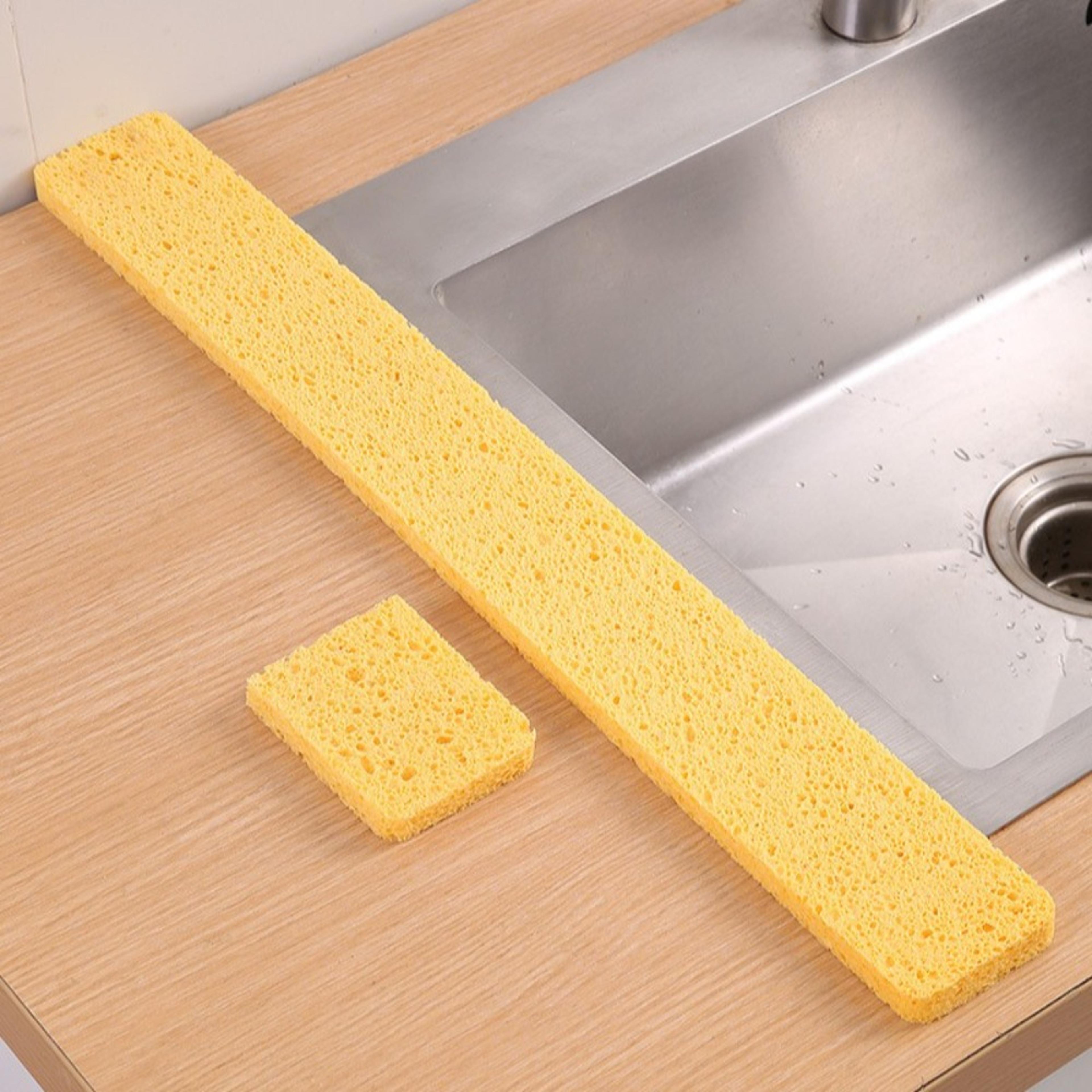 kitchen sink sponge water blocking strip, wood pulp cotton sponge cuttable absorbent countertop pad
