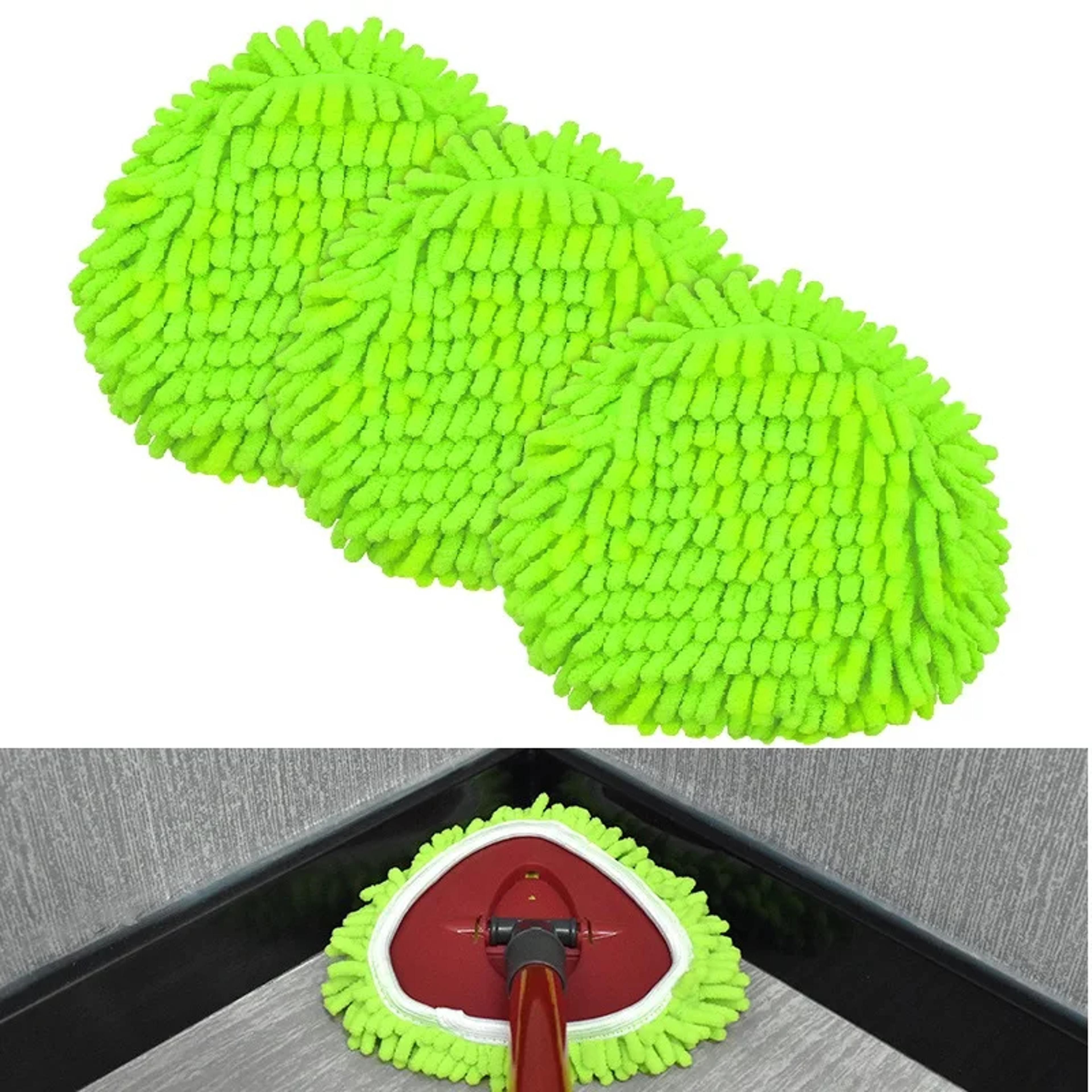 easywring compatible microfiber mop refills reusable chenille mop pads for wet & dry floor cleaning