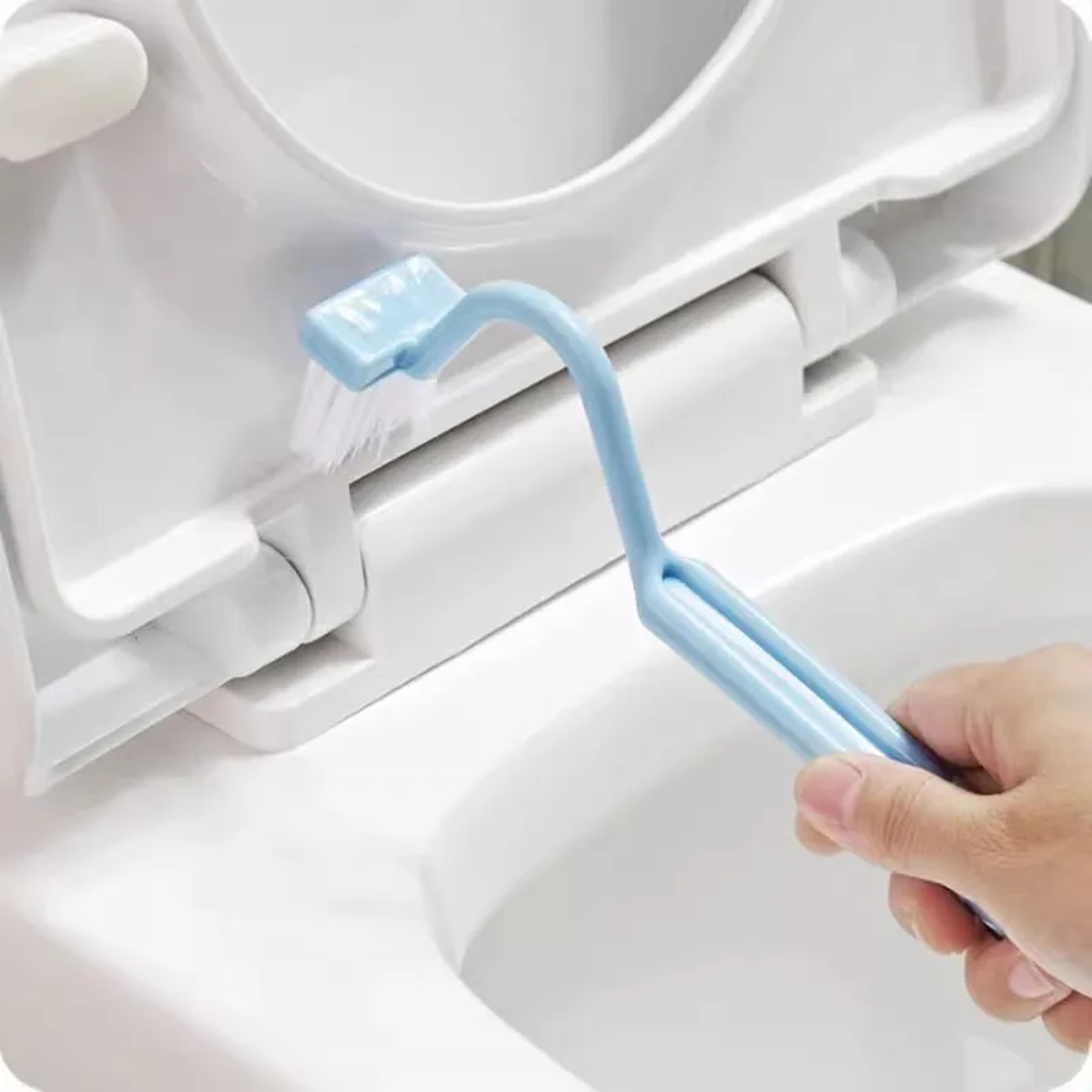 s shape toilet cleaning brush with curved handle portable corner wc scrubber