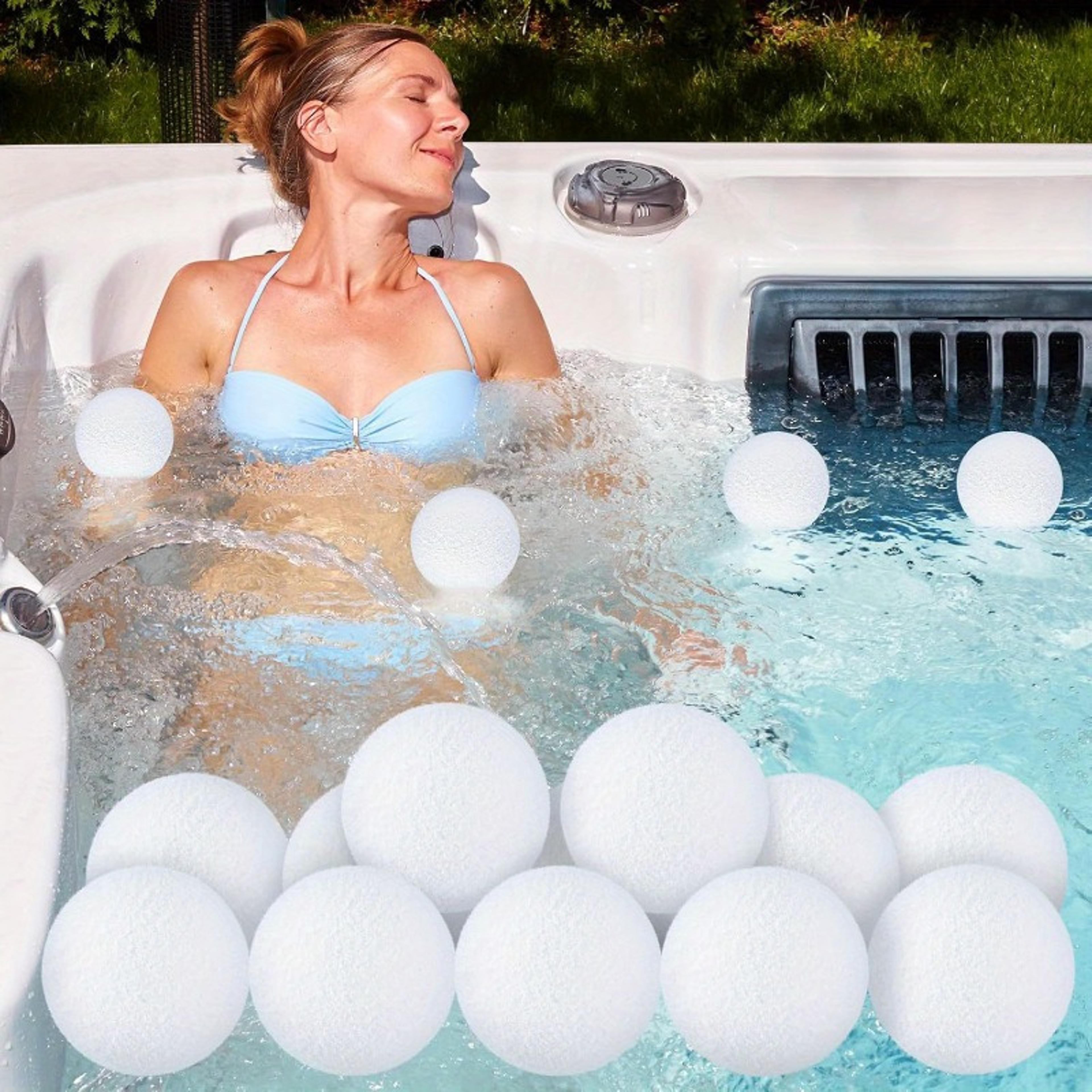 reusable pool oil absorbing sponge floating pool filter balls for pools, hot tubs & spas