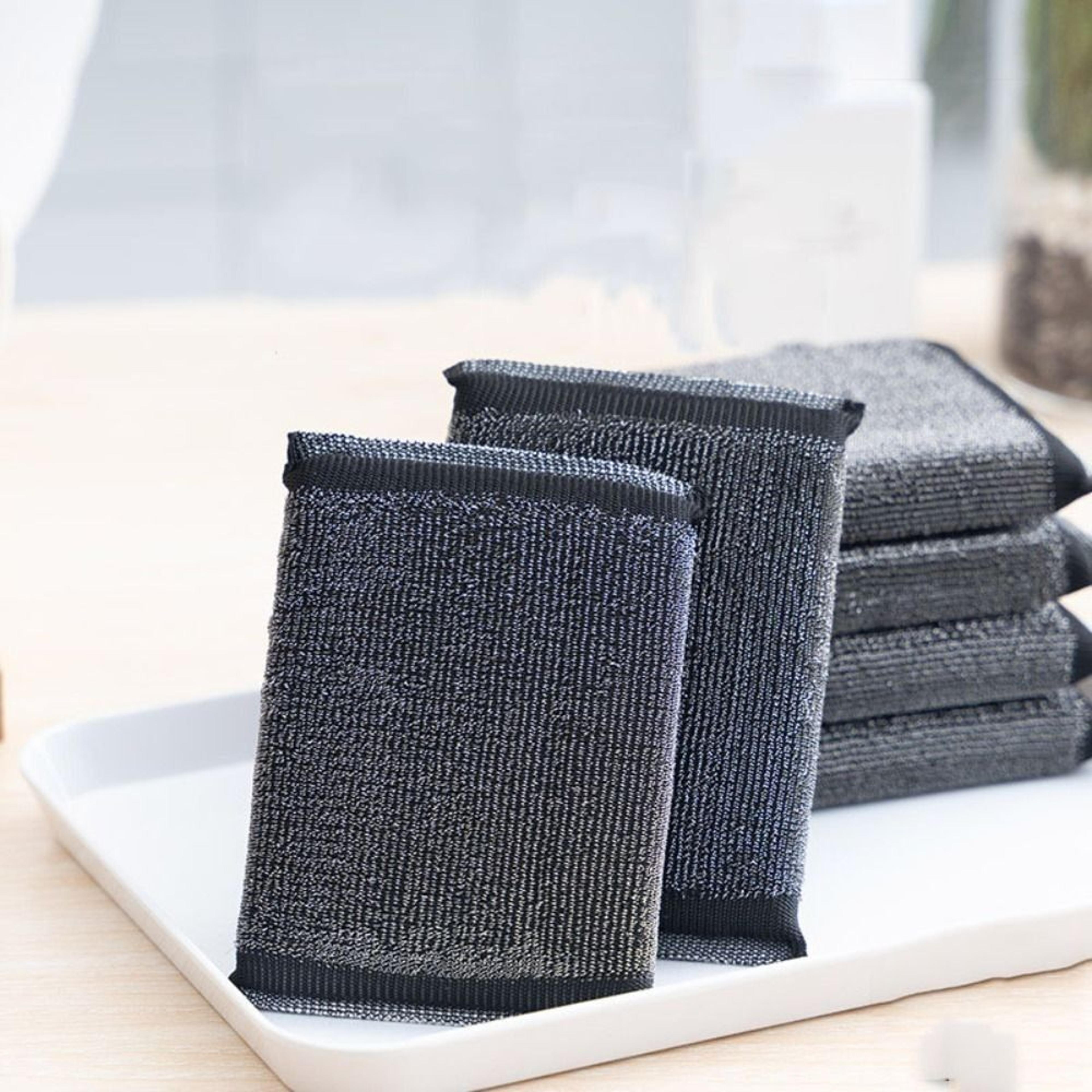 non scratch dish sponge reusable stainless steel scrub sponge for easy kitchen cleaning