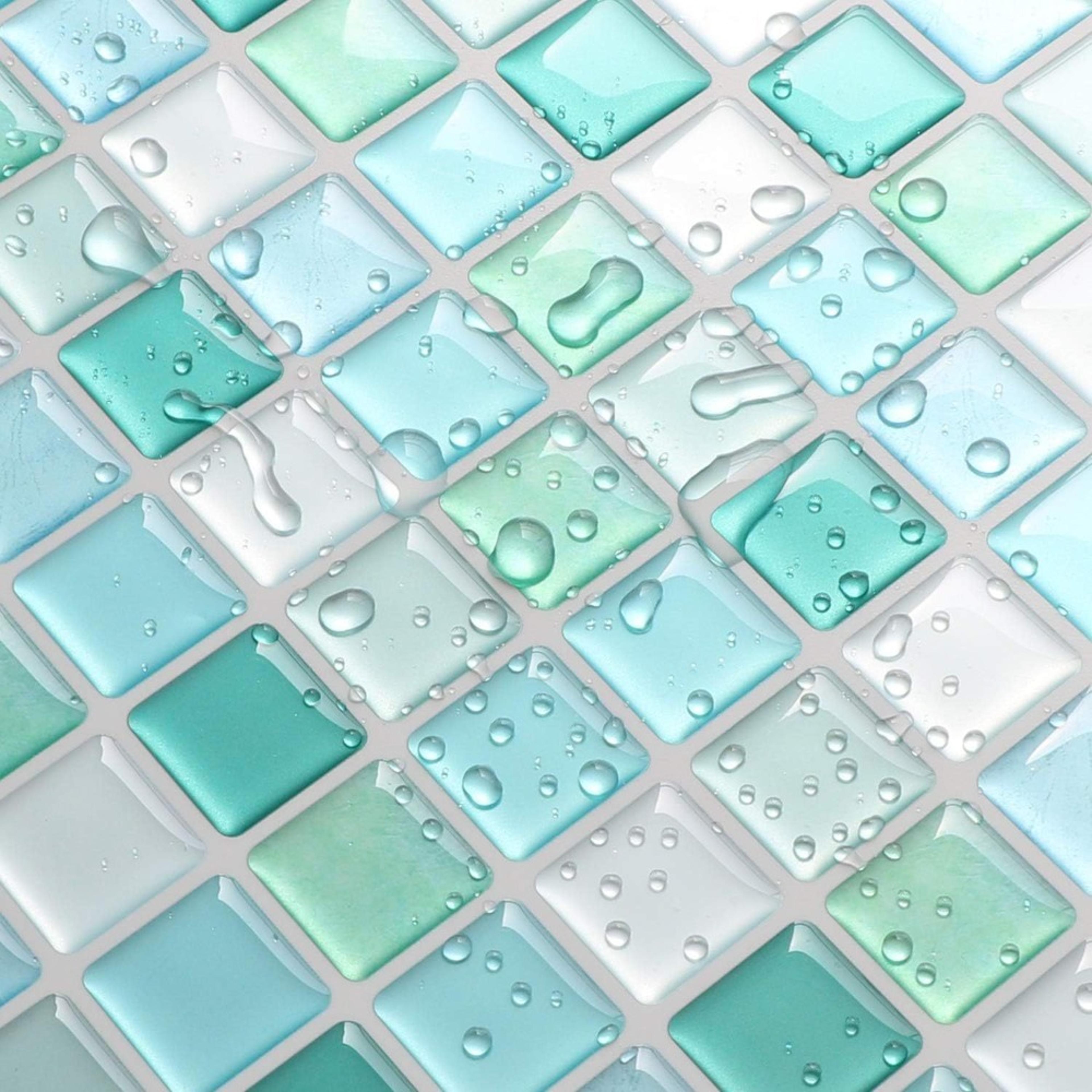 peel and stick tile mosaic wall sticker waterproof pvc kitchen backsplash decor