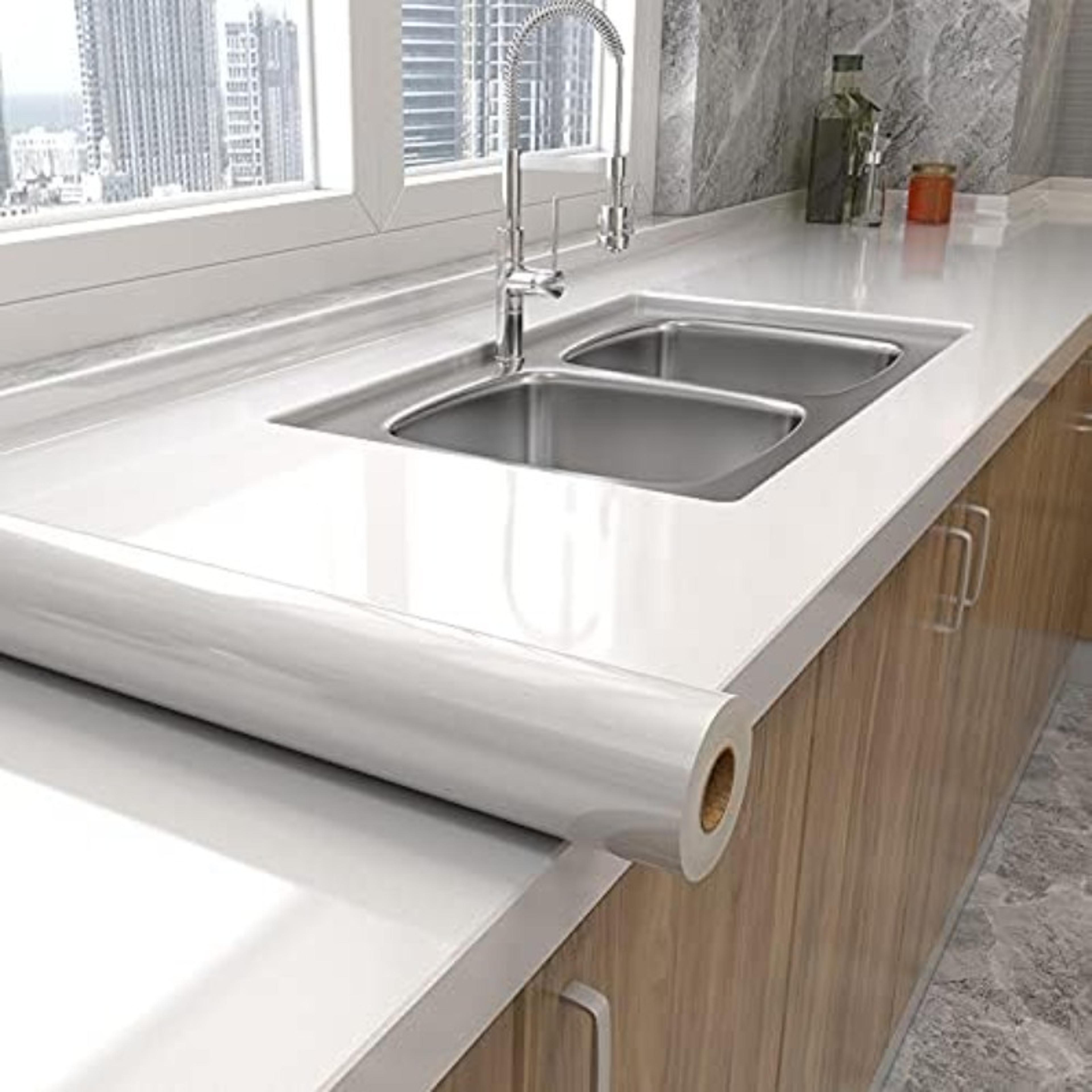 glossy peel and stick wallpaper for cabinets & countertops waterproof self adhesive kitchen vinyl film