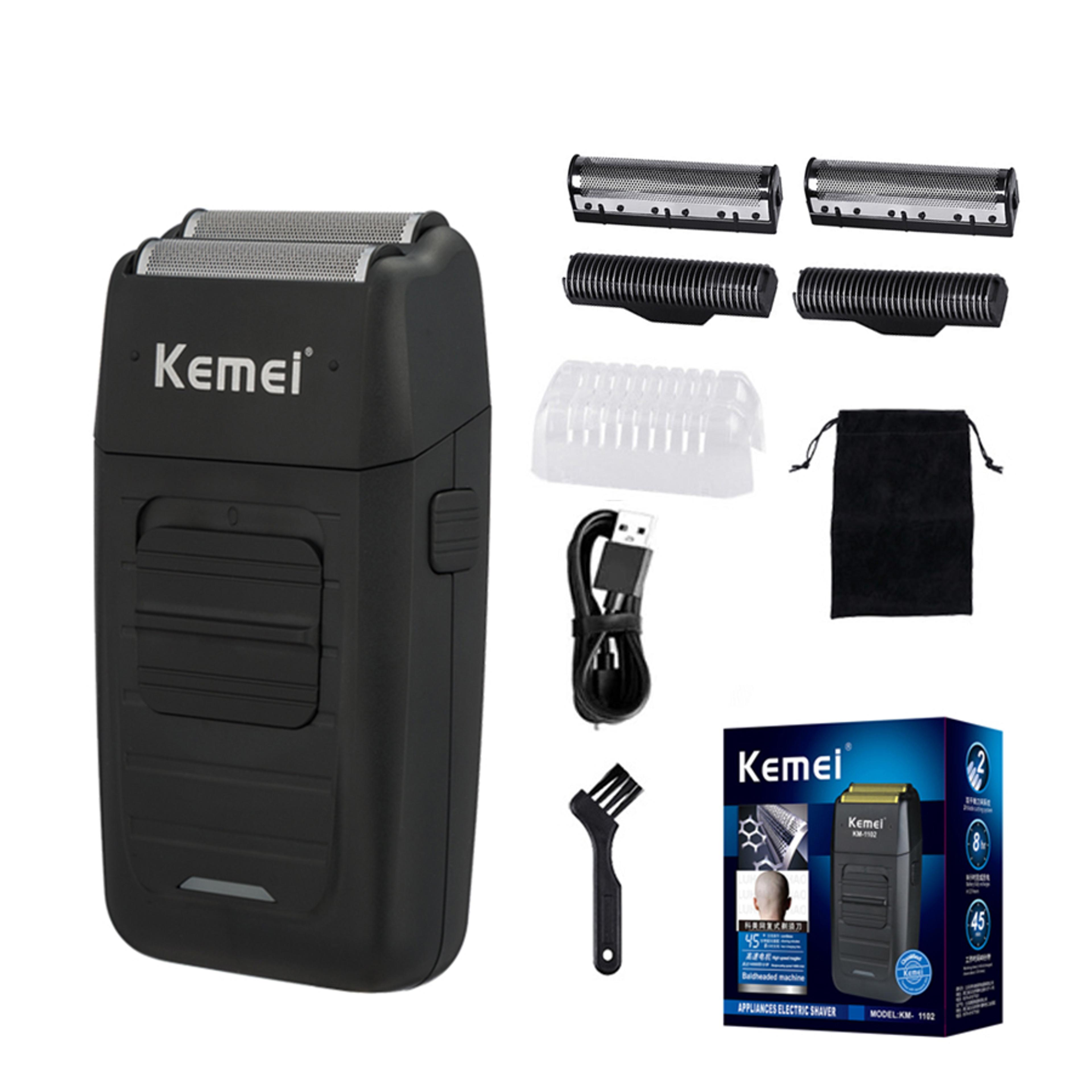 electric shaver rechargeable electric razor with floating foil & beard trimmer