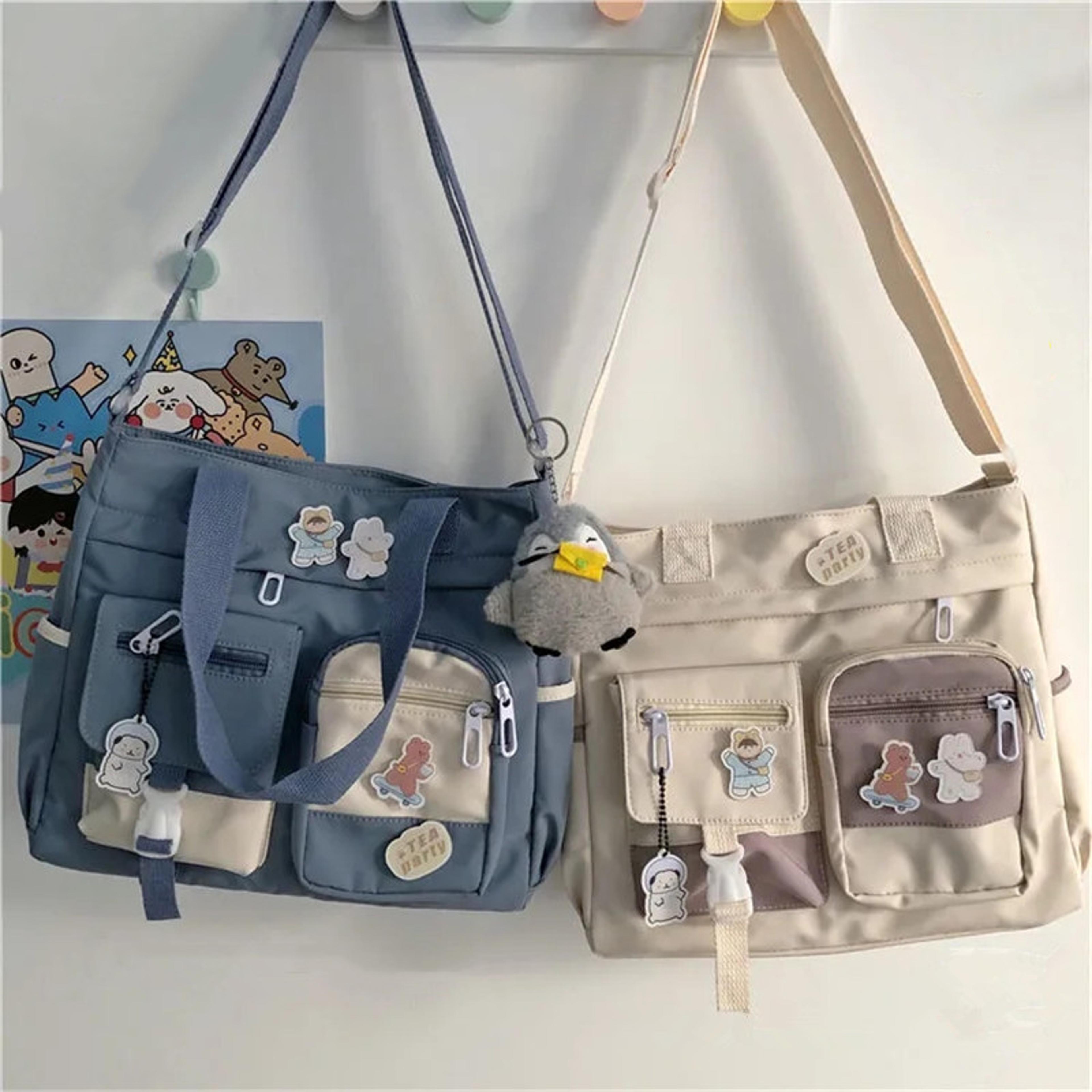 waterproof canvas crossbody bag for women large capacity nylon messenger tote