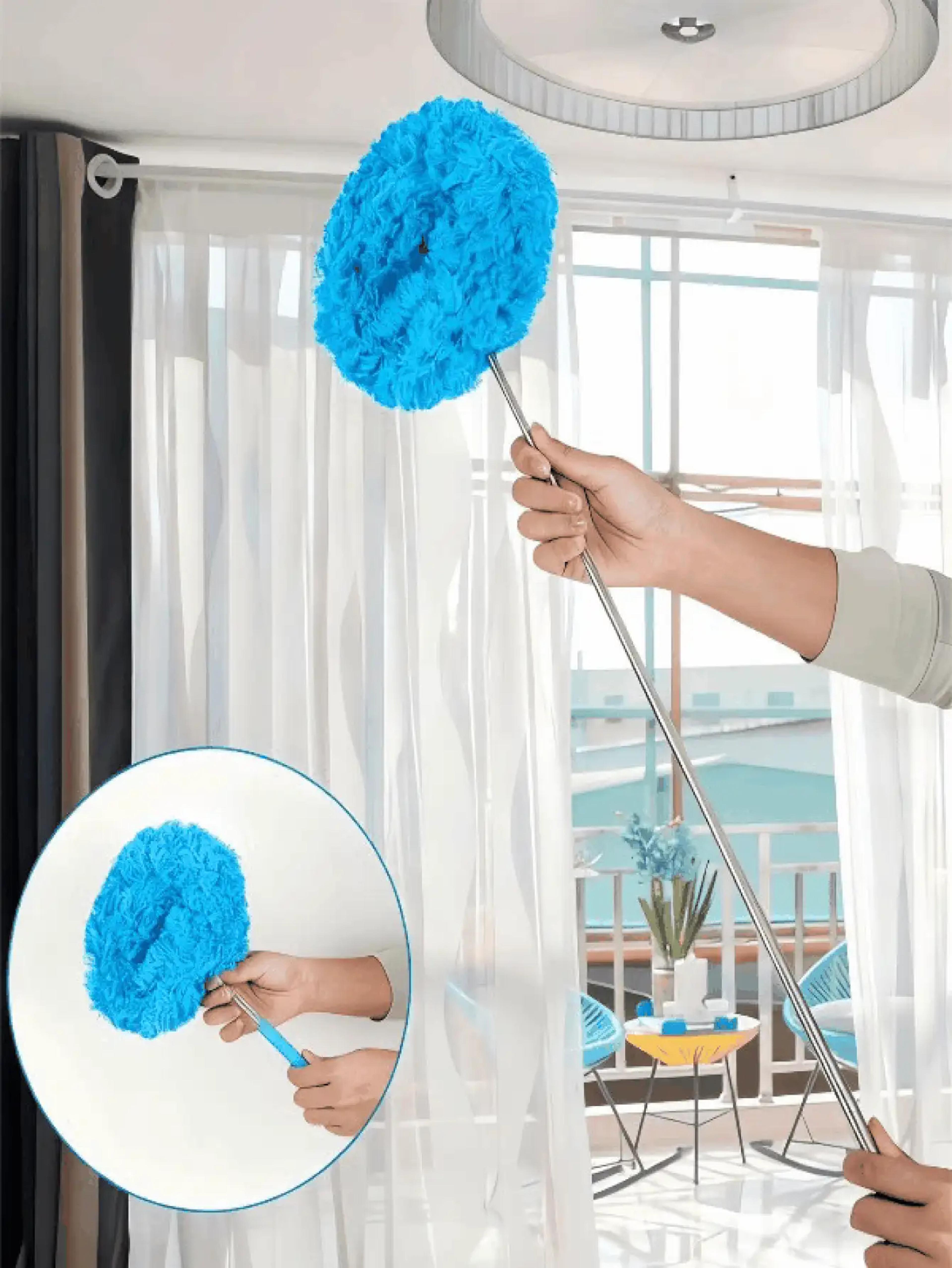 reusable ceiling fan duster microfiber fan blade cleaner for high reach household cleaning