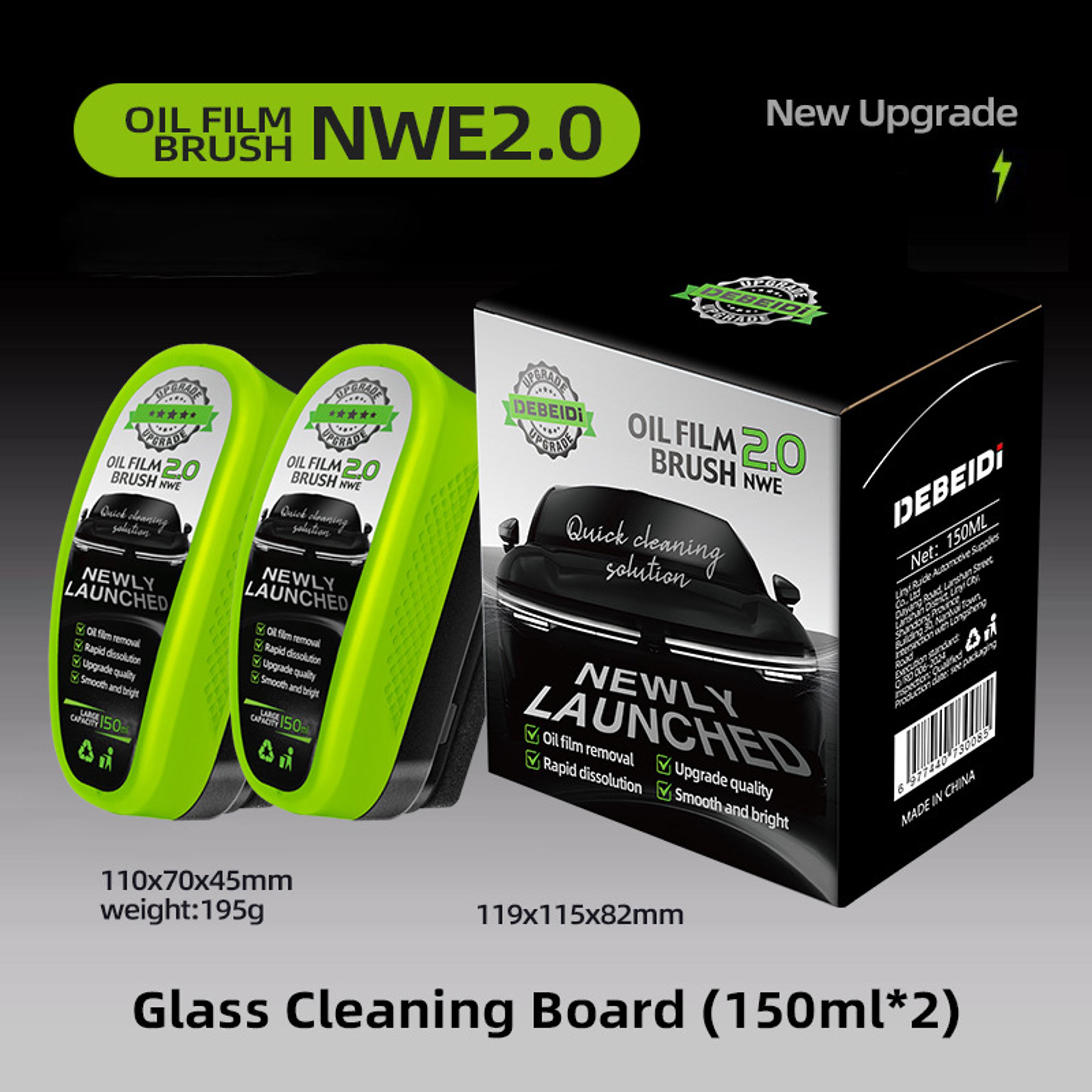 car glass oil film remover with windshield cleaning brush for crystal clear auto glass