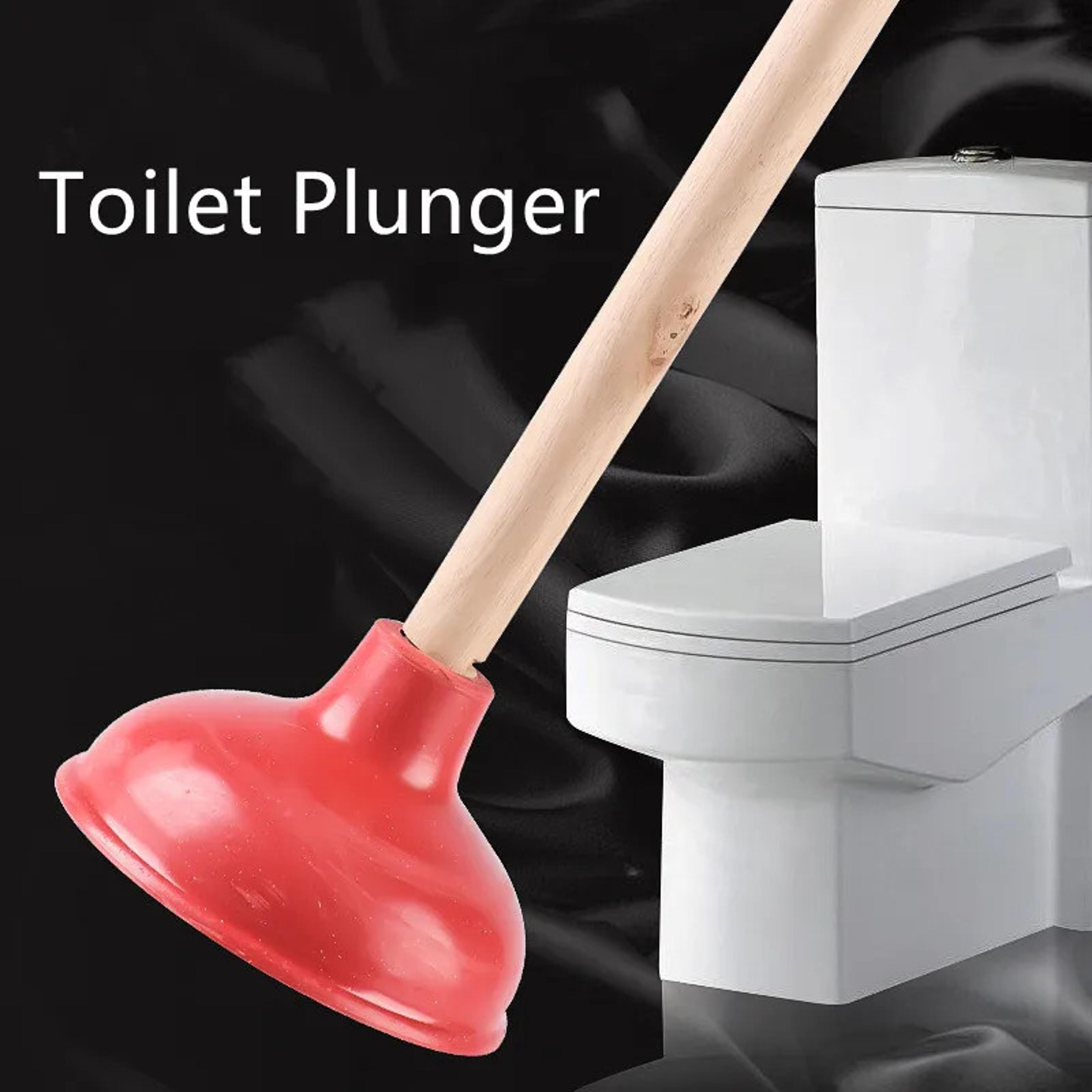 manual vacuum drain cleaner plunger for sink, bathtub & toilet pipe clog removal