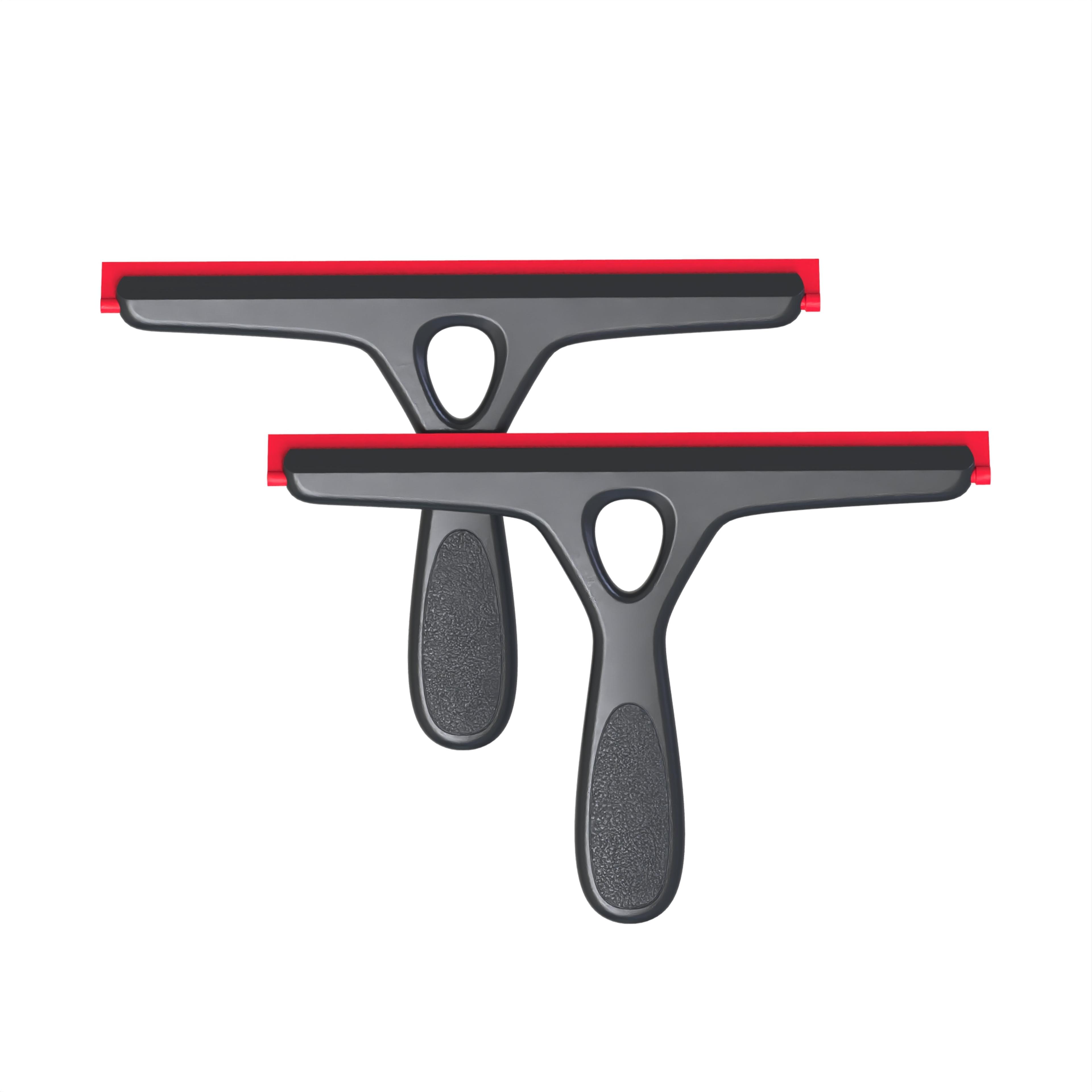 silicone squeegee pack for shower glass, windows & countertops streak free cleaning
