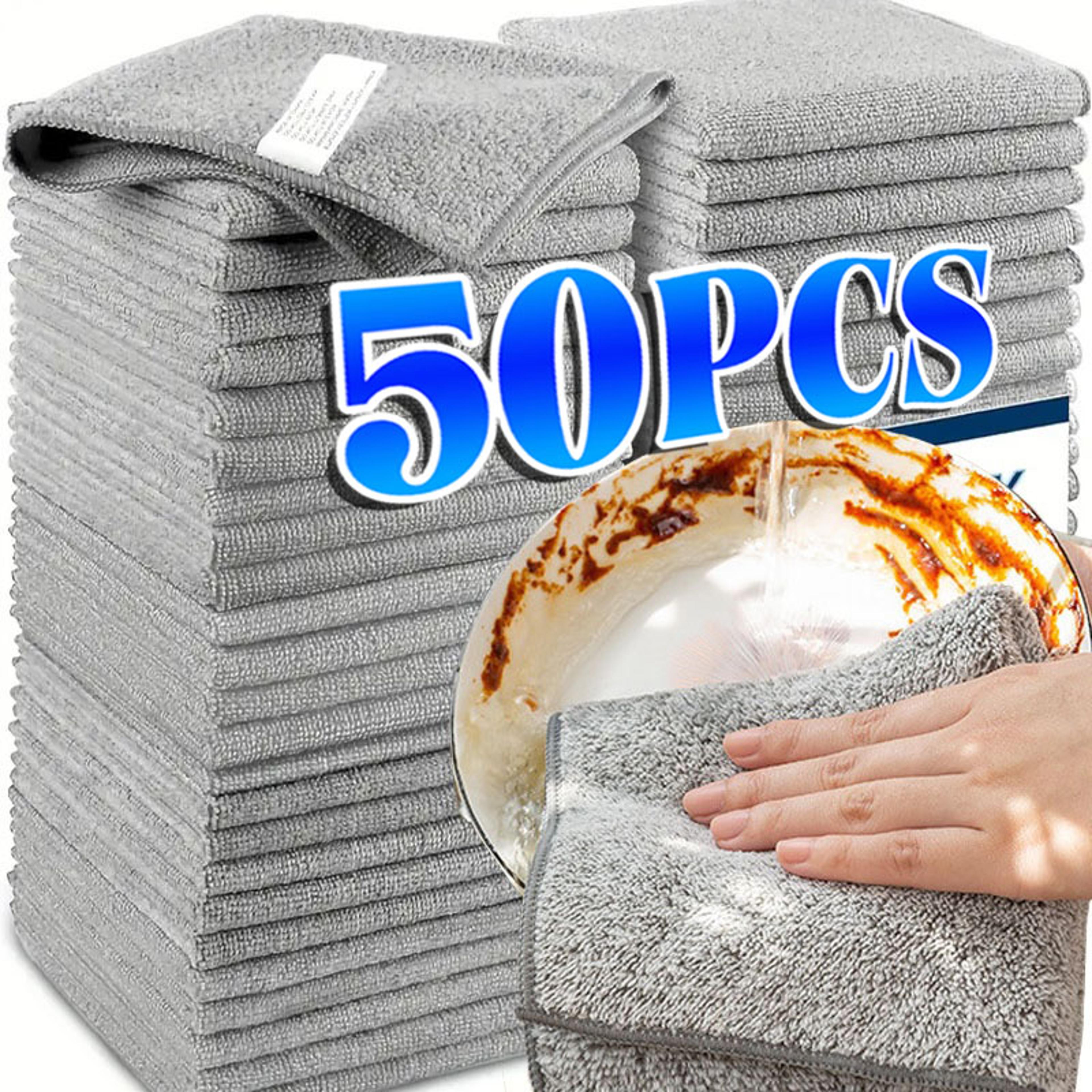 bamboo charcoal microfiber cleaning cloth super absorbent kitchen dish rag