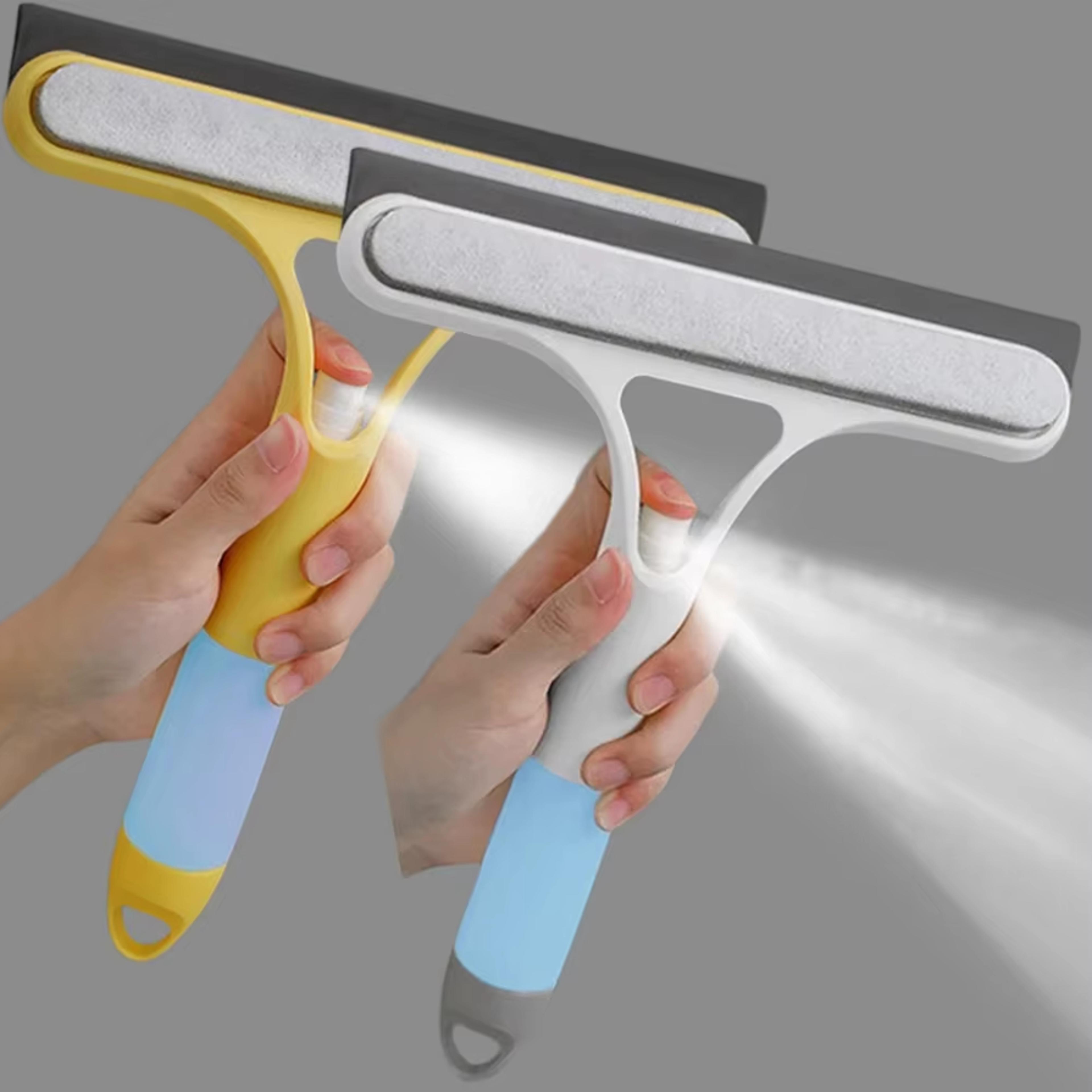 window cleaning squeegee with spray bottle & microfiber glass cleaner