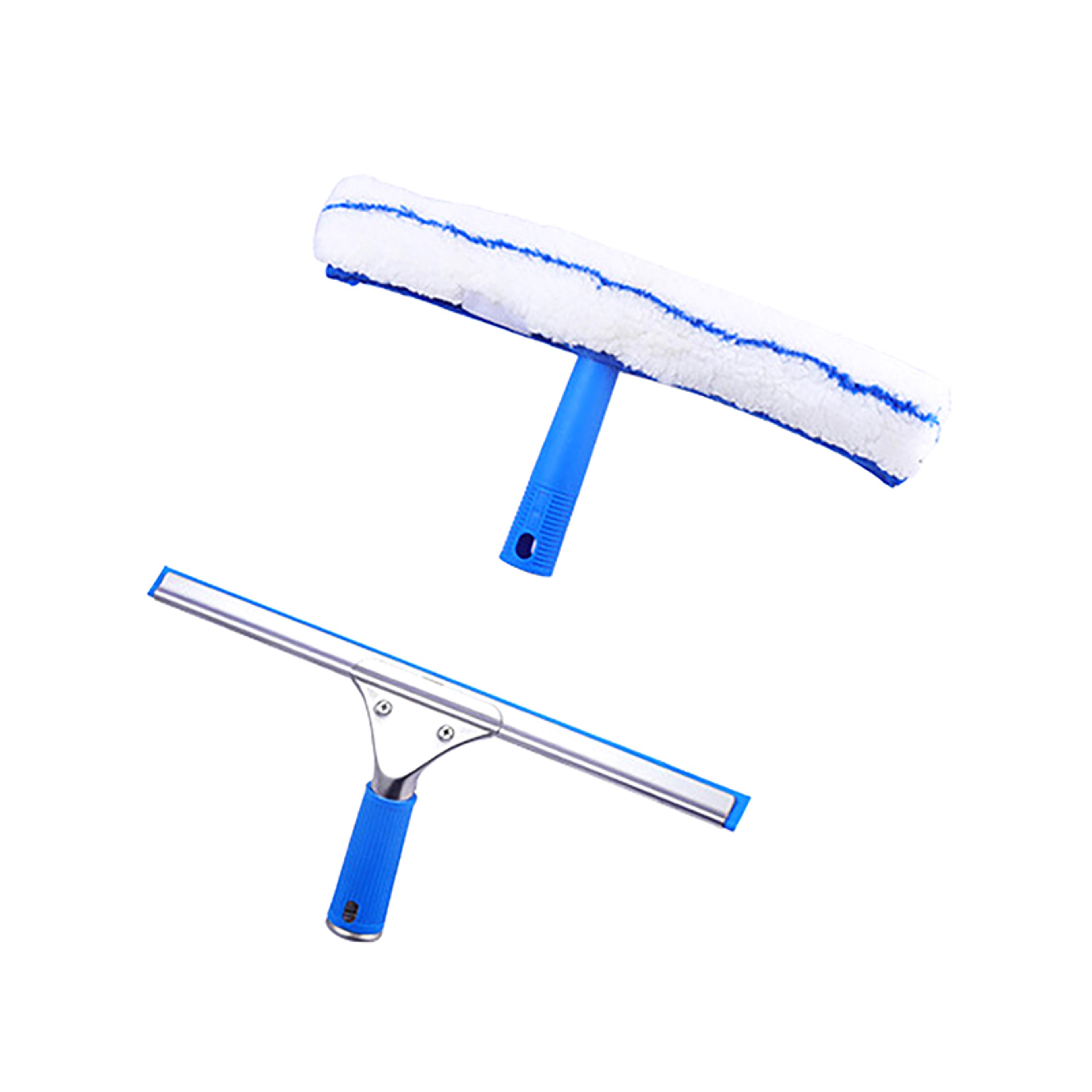 window squeegee & microfiber window cleaning tool with glass washer