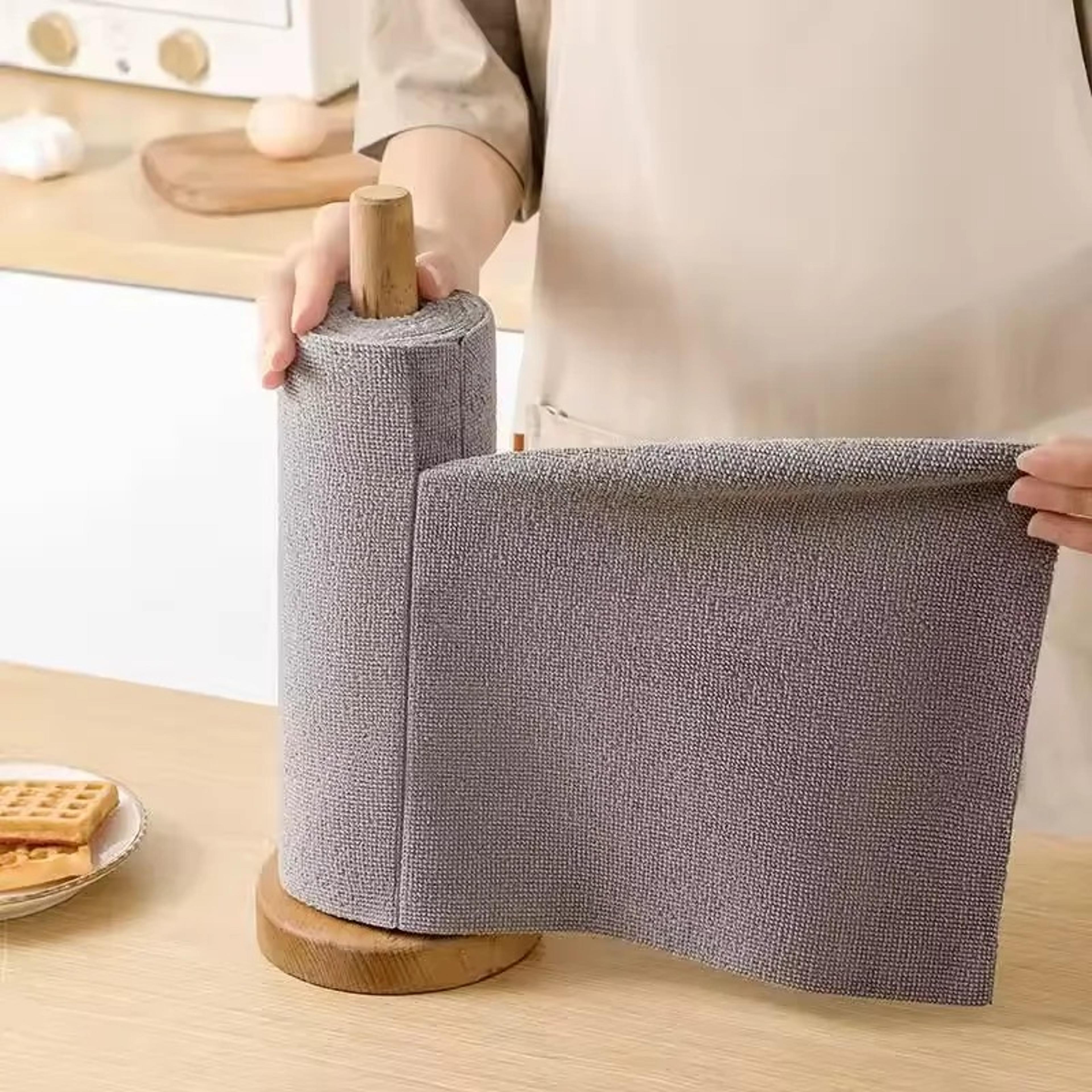 reusable cleaning wipes roll sheets microfiber cleaning cloth paper towel replacement