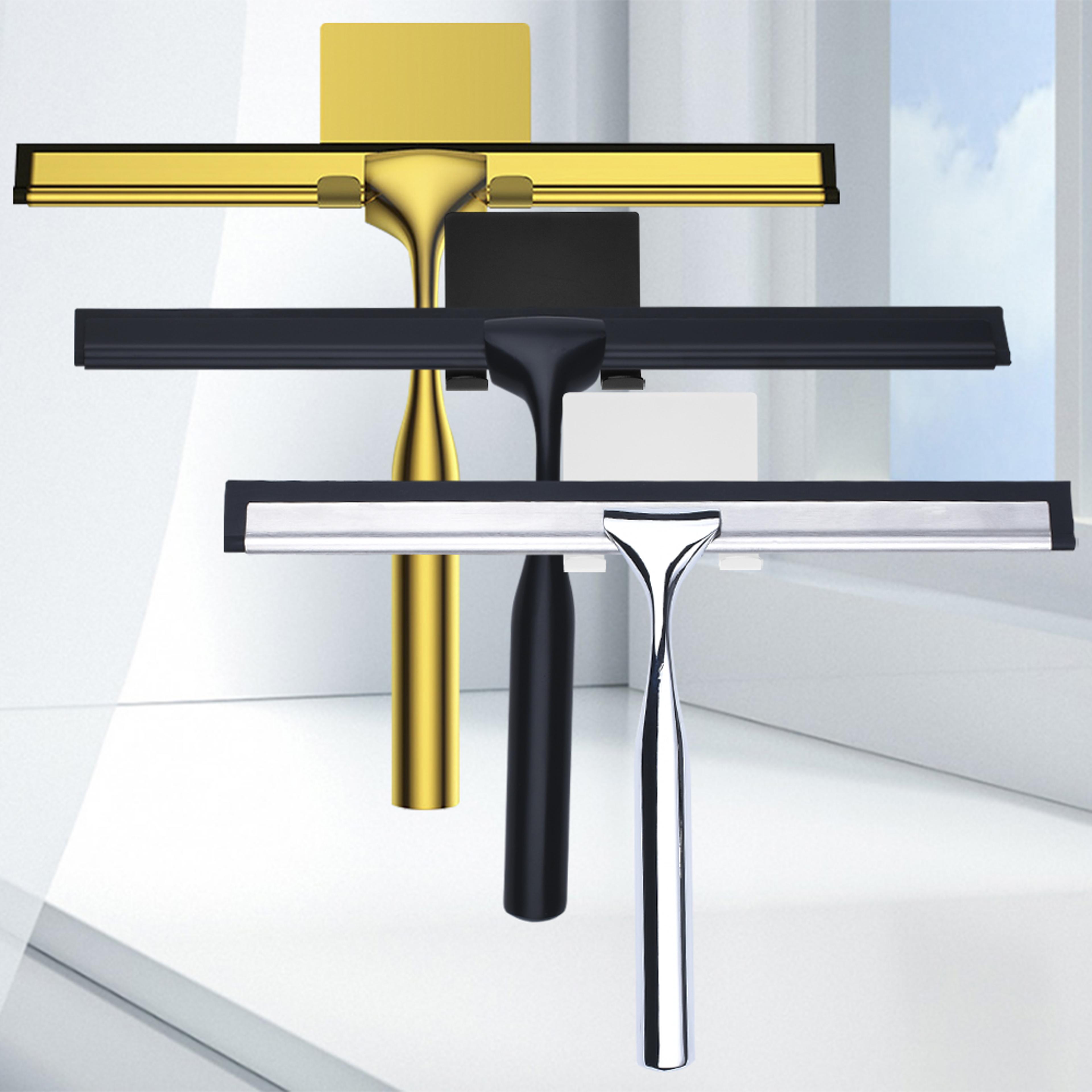 gold shower squeegee with stainless steel handle inch silicone glass squeegee