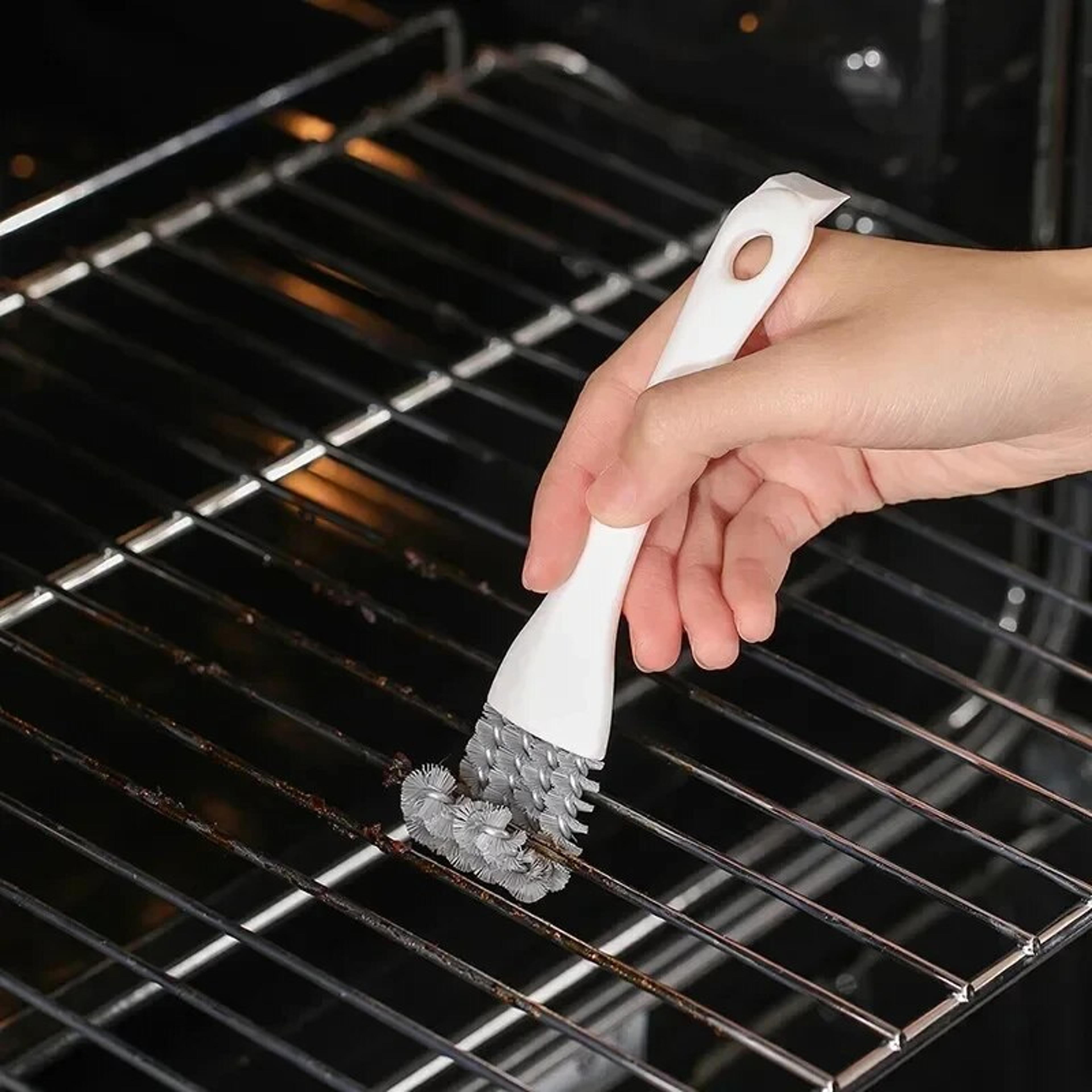 heavy duty bbq grill brush & grill scraper for bbq grates, oven racks & baking trays