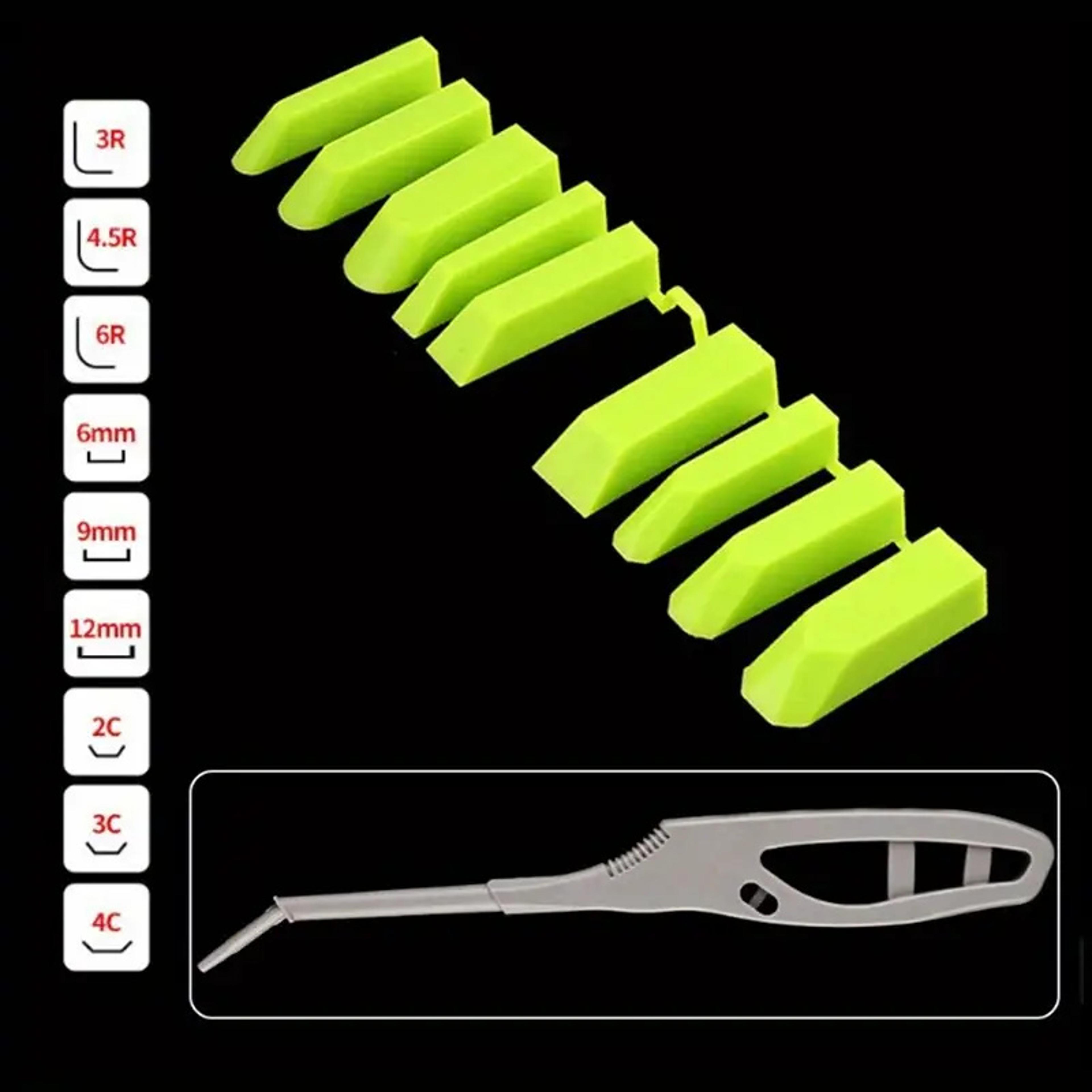 caulking tool kit with interchangeable heads silicone sealant remover & caulk finishing set