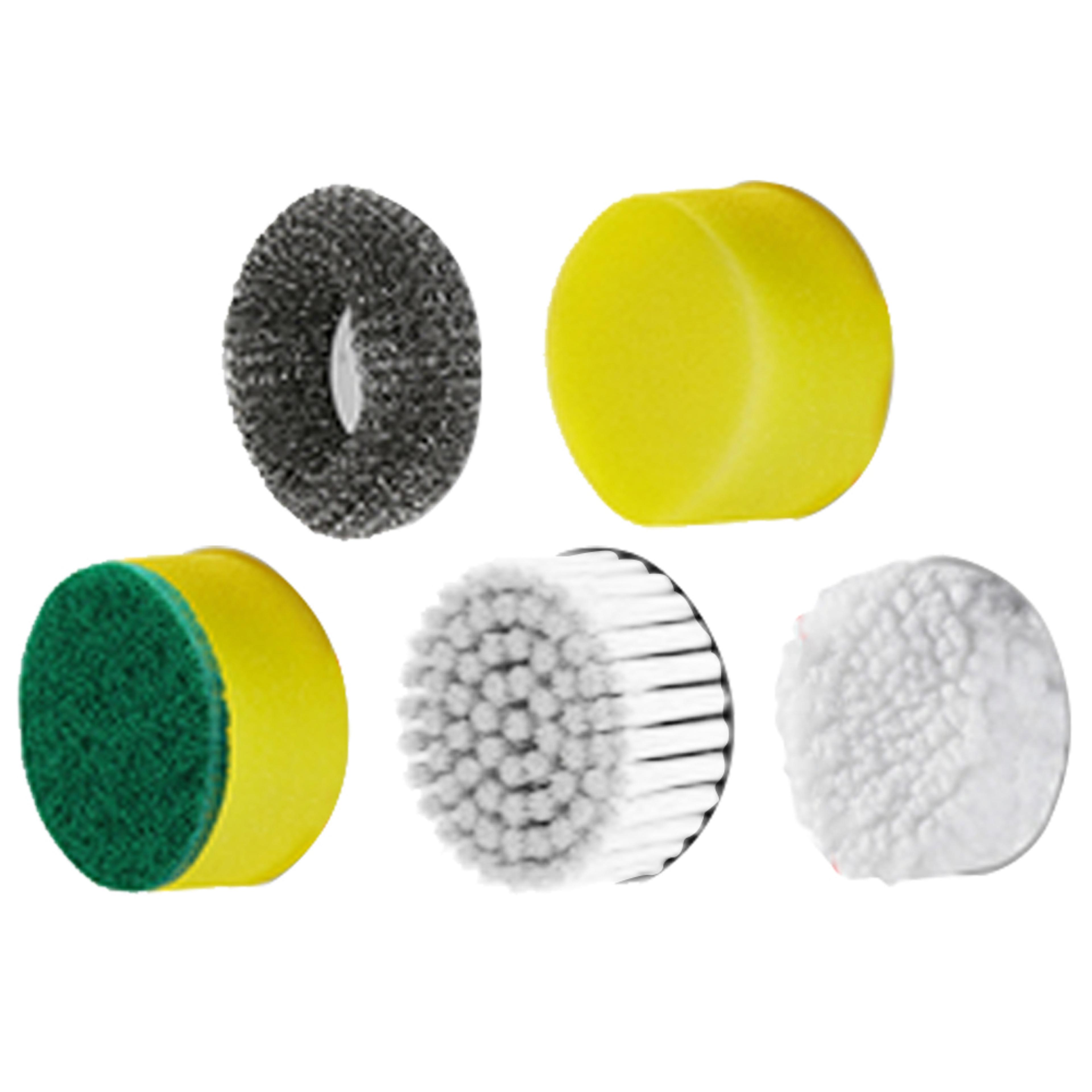 electric scrubber replacement heads set for bathroom & kitchen spin cleaning brush