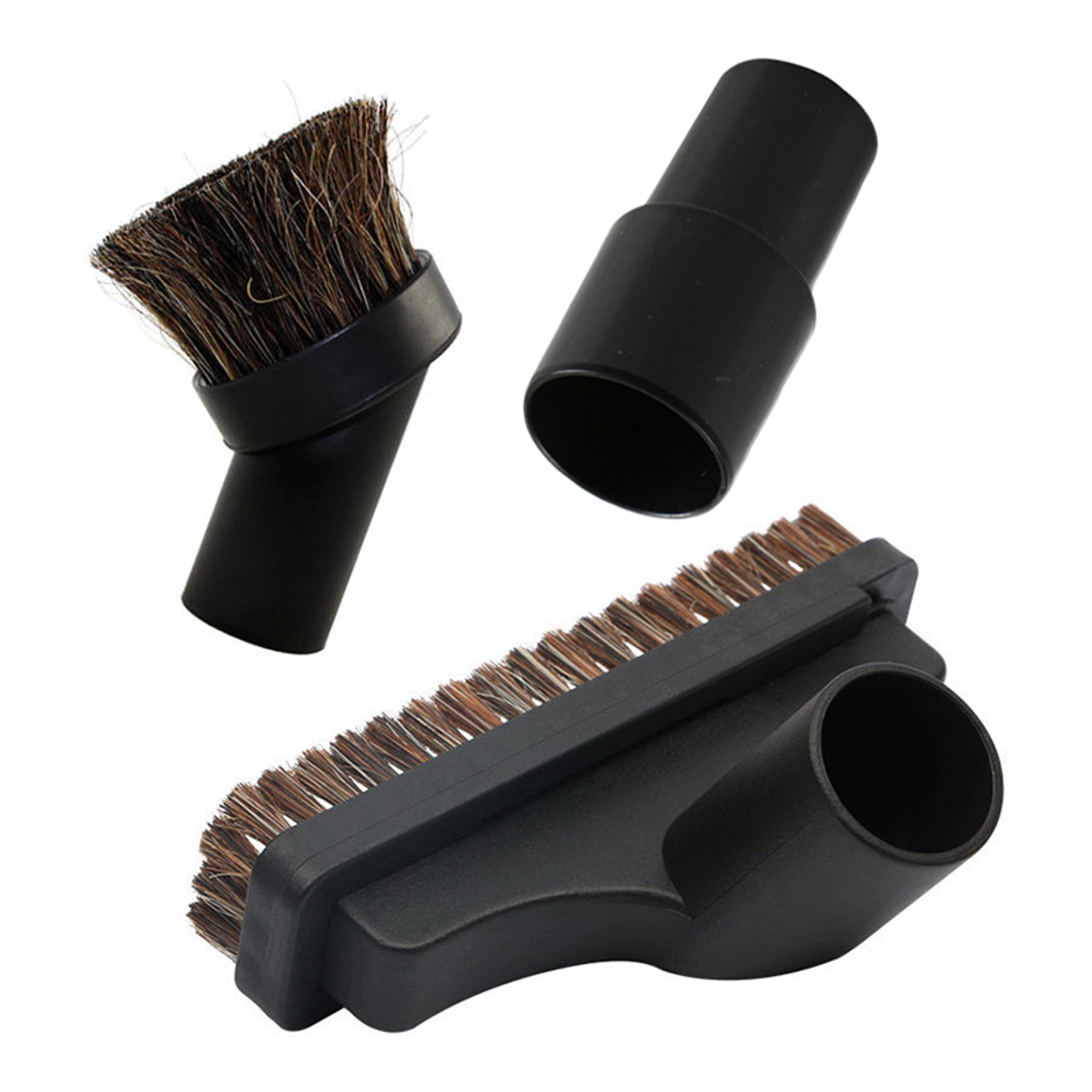 universal vacuum cleaner attachments kit with adapter, brush head & crevice tool