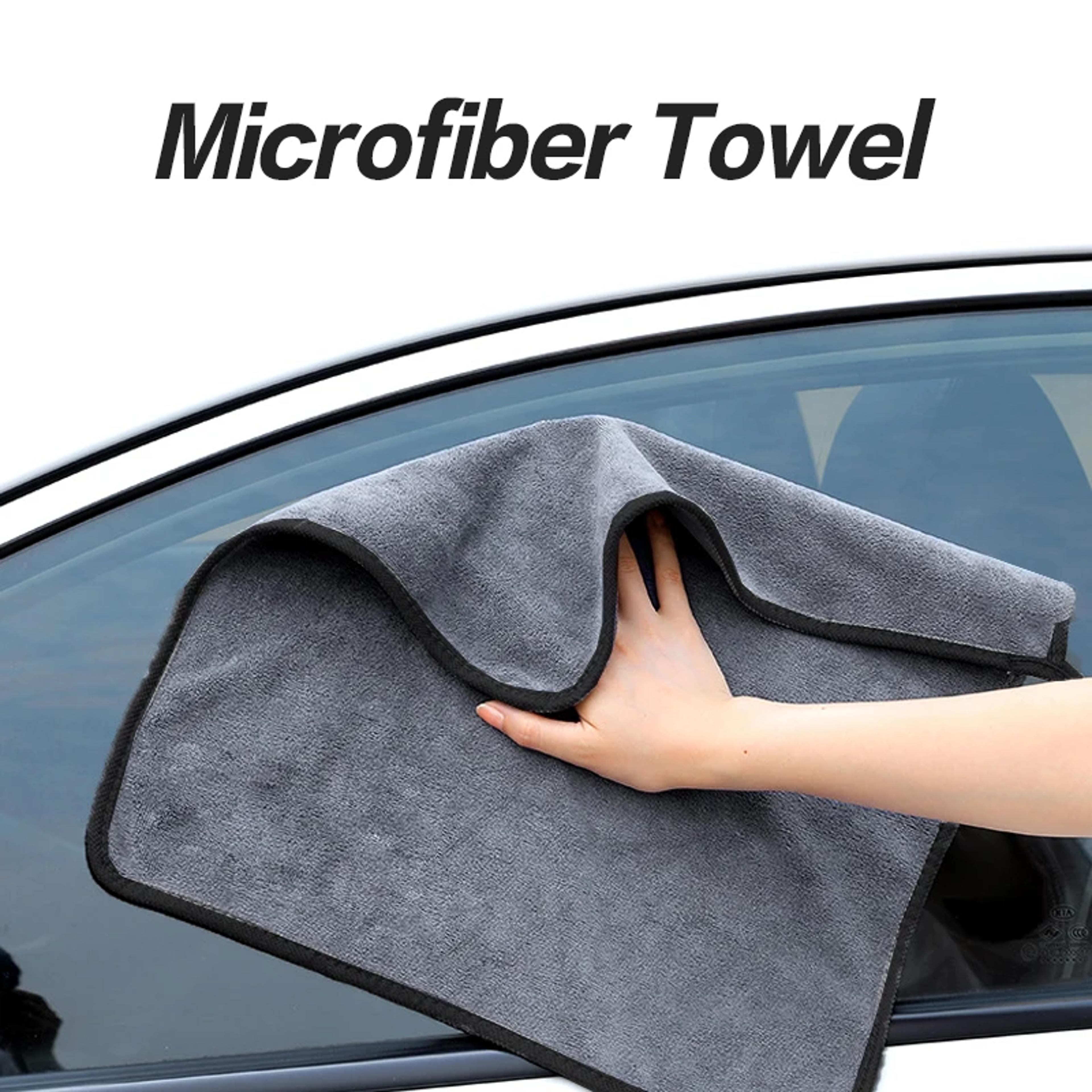 ultra soft microfiber car cleaning towel for car wash, glass & auto detailing