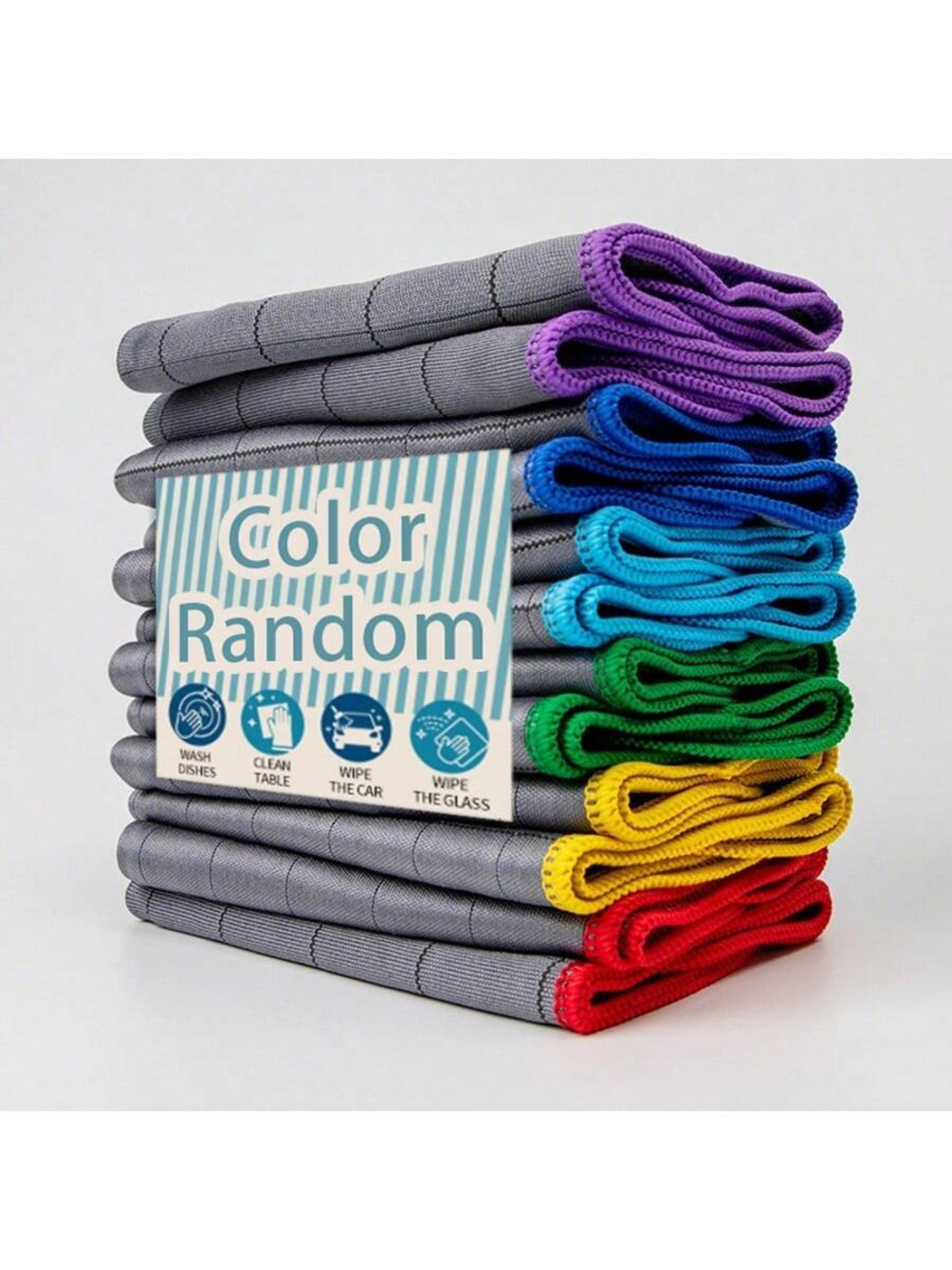 carbon fiber glass cleaning cloth for streak free shine reusable microfiber polishing cloth set