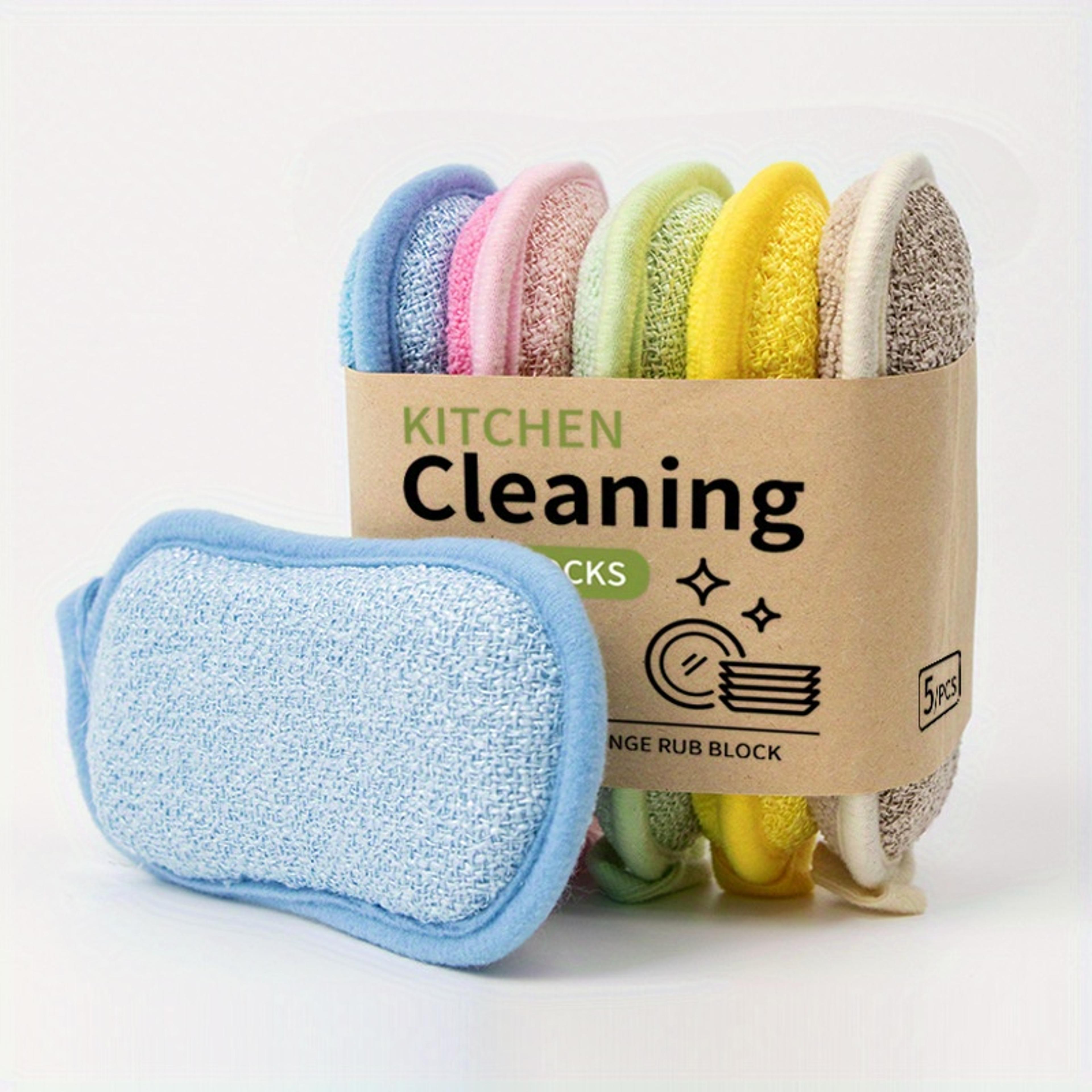 reusable sponge kitchen cleaning sponge for dishes, bathroom & multi surface scrubbing