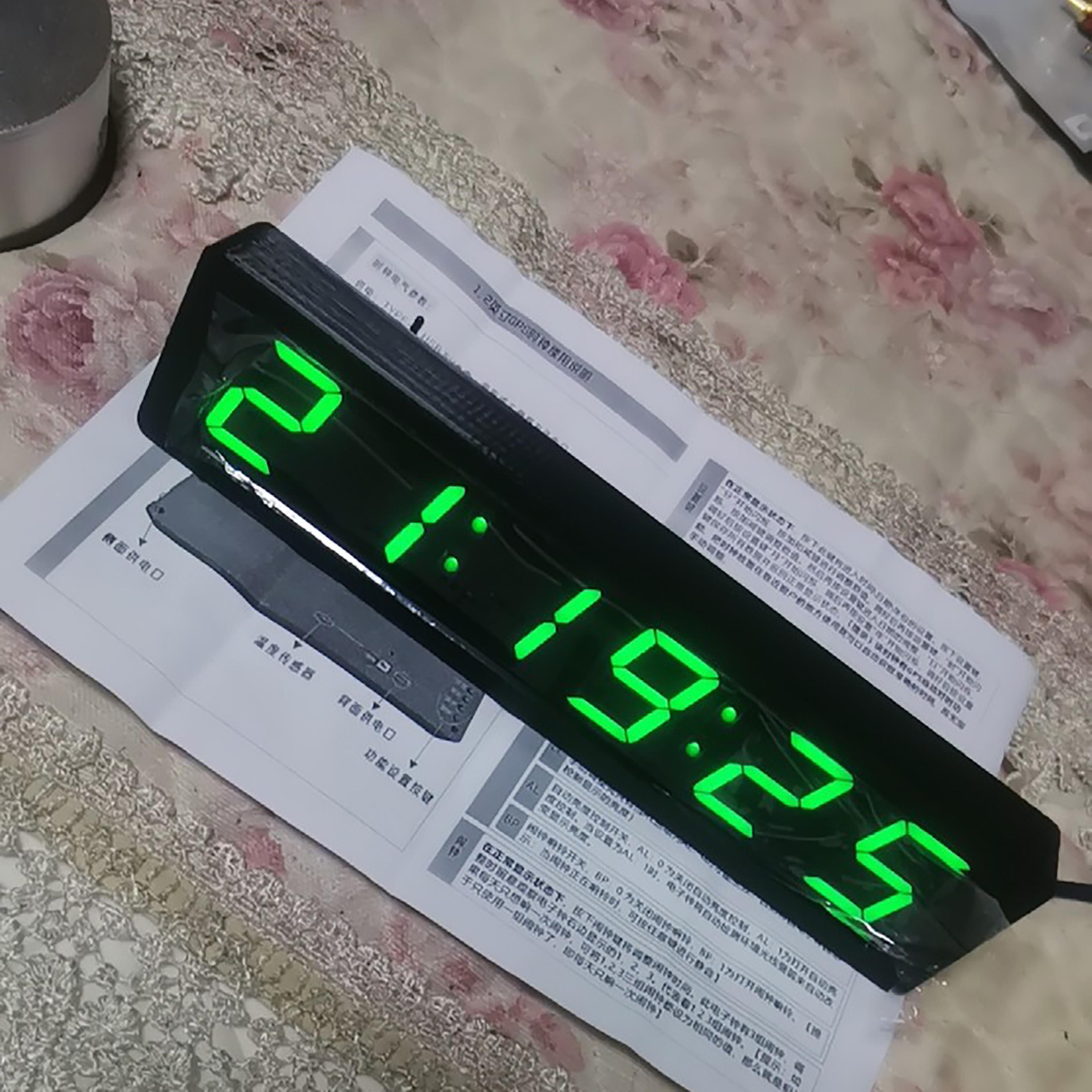gps synchronized led digital clock with seconds display, temperature, alarms & type c power