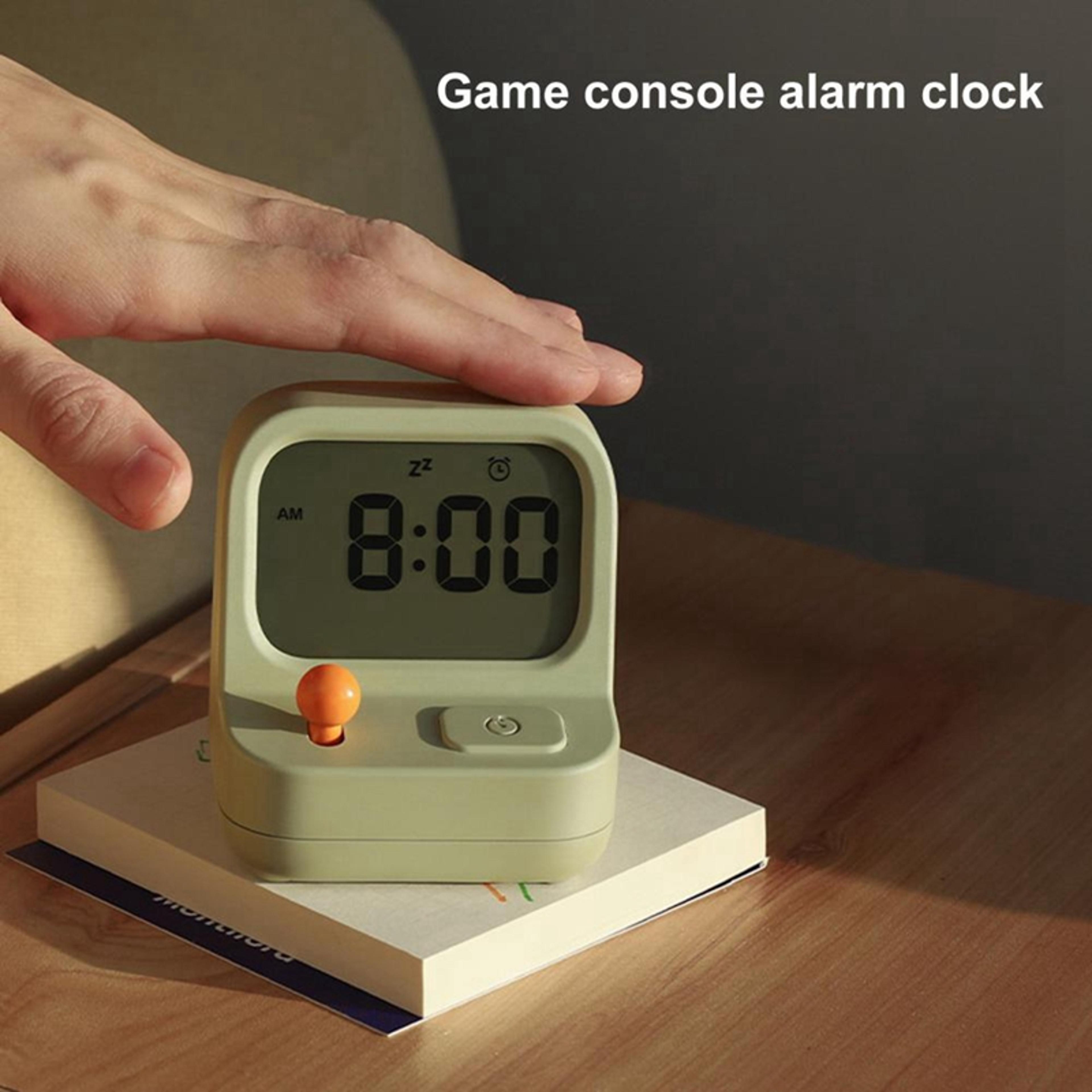 retro digital alarm clock game console style cute kids alarm clock with snooze & countdown timer