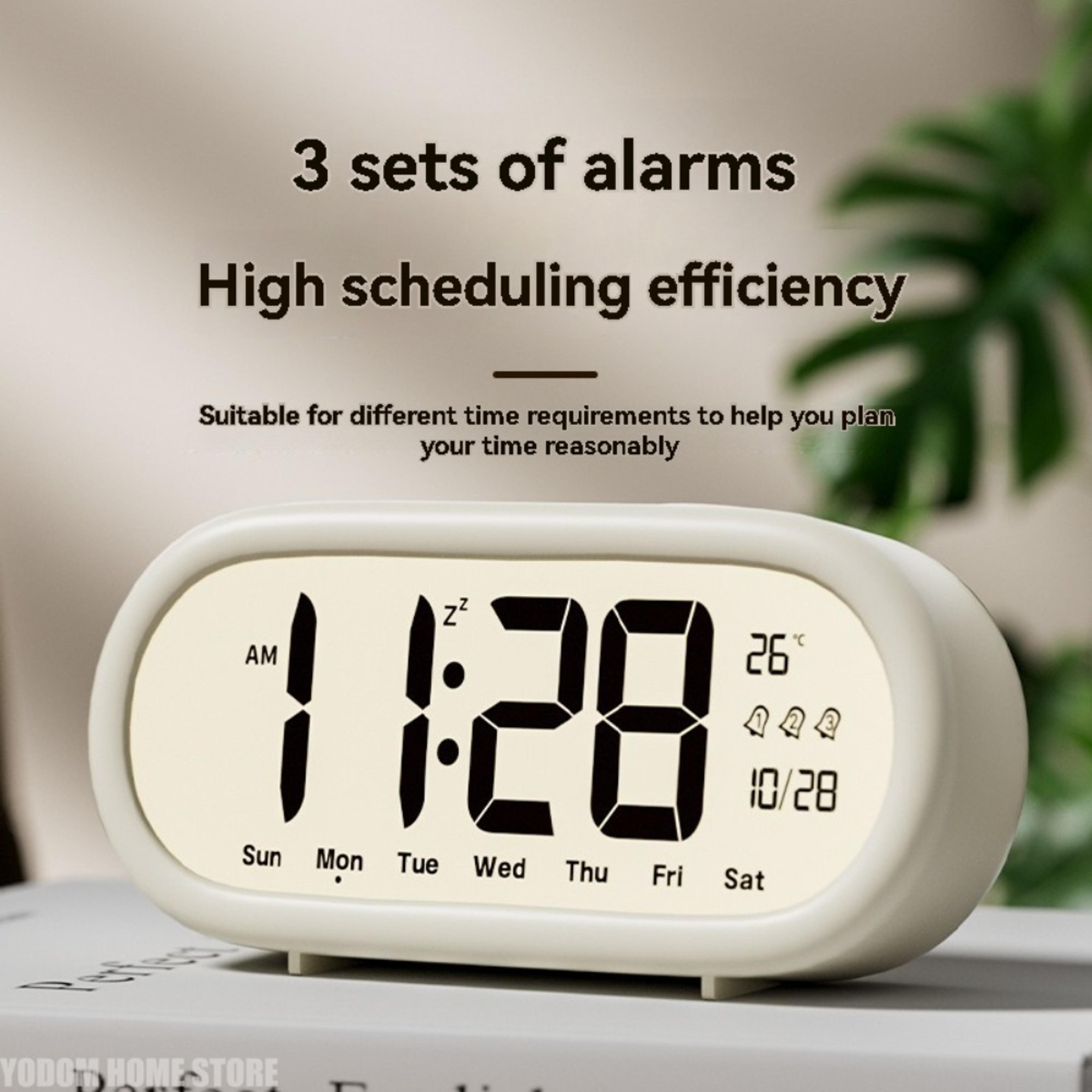 large display digital alarm clock for students & kids desktop bedside clock with clear numbers