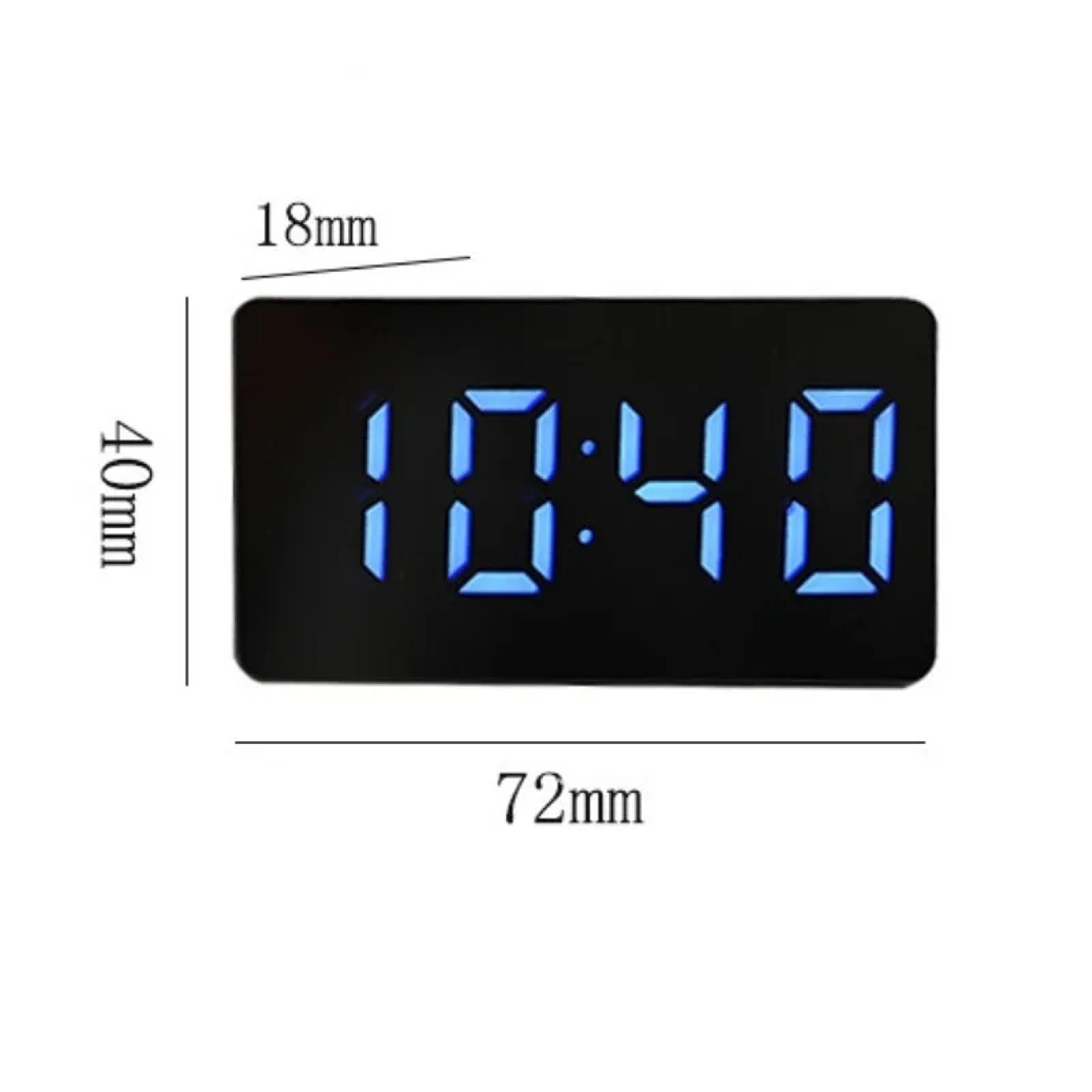 voice control digital alarm clock with temperature display, dual alarm, snooze & led night mode