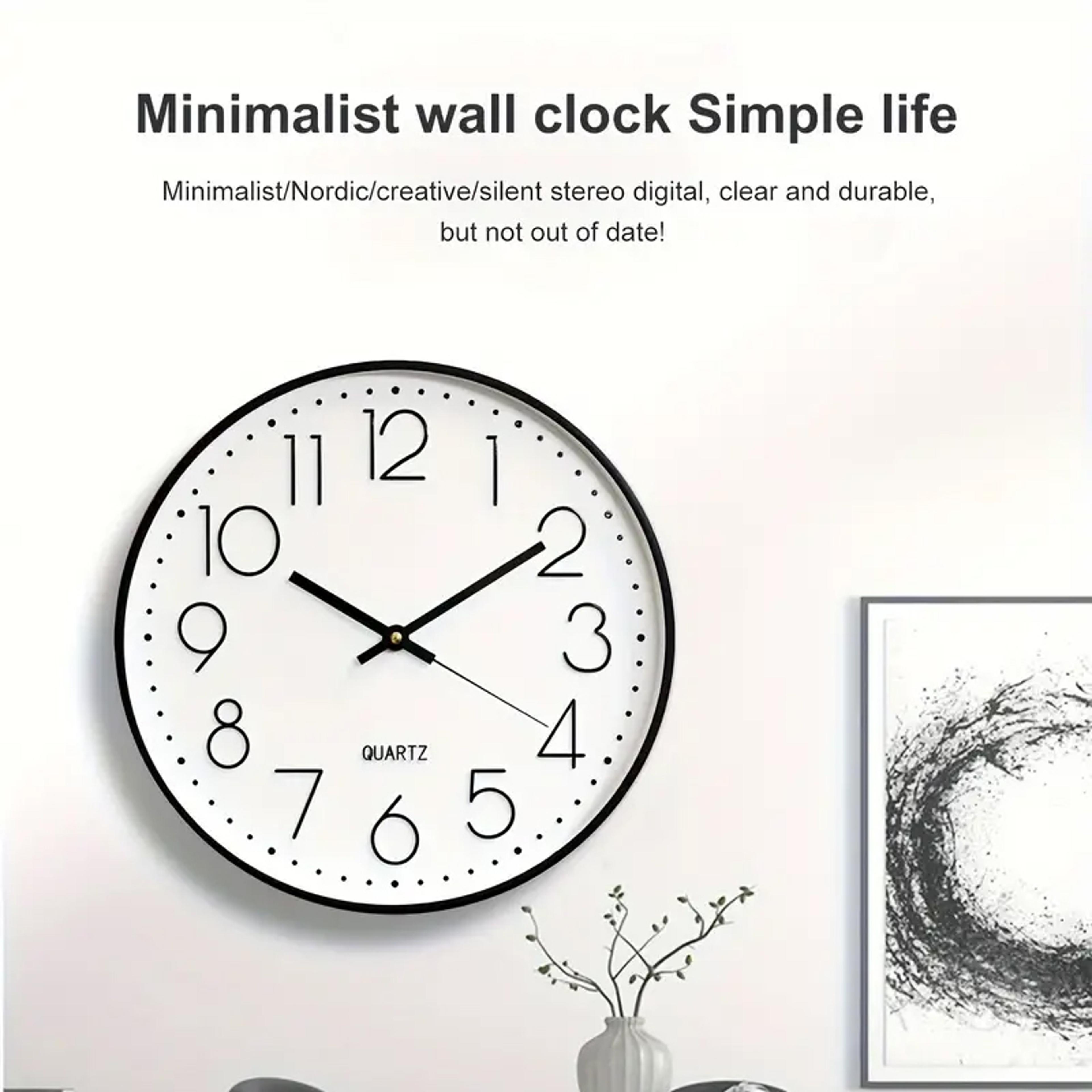 silent quartz wall clock inch modern minimalist wall clock for living room bedroom office
