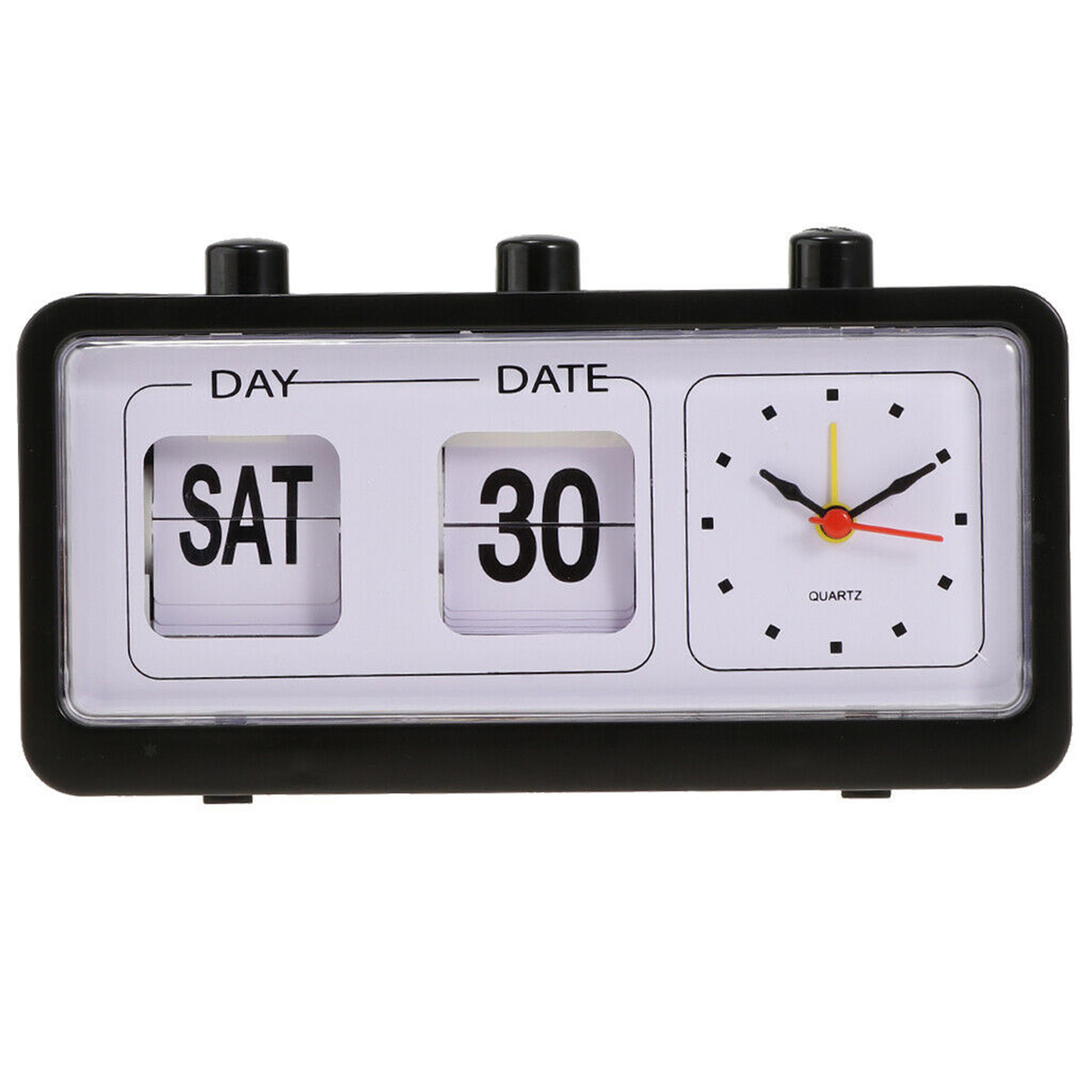 retro flip calendar clock vintage desk clock with manual date display
