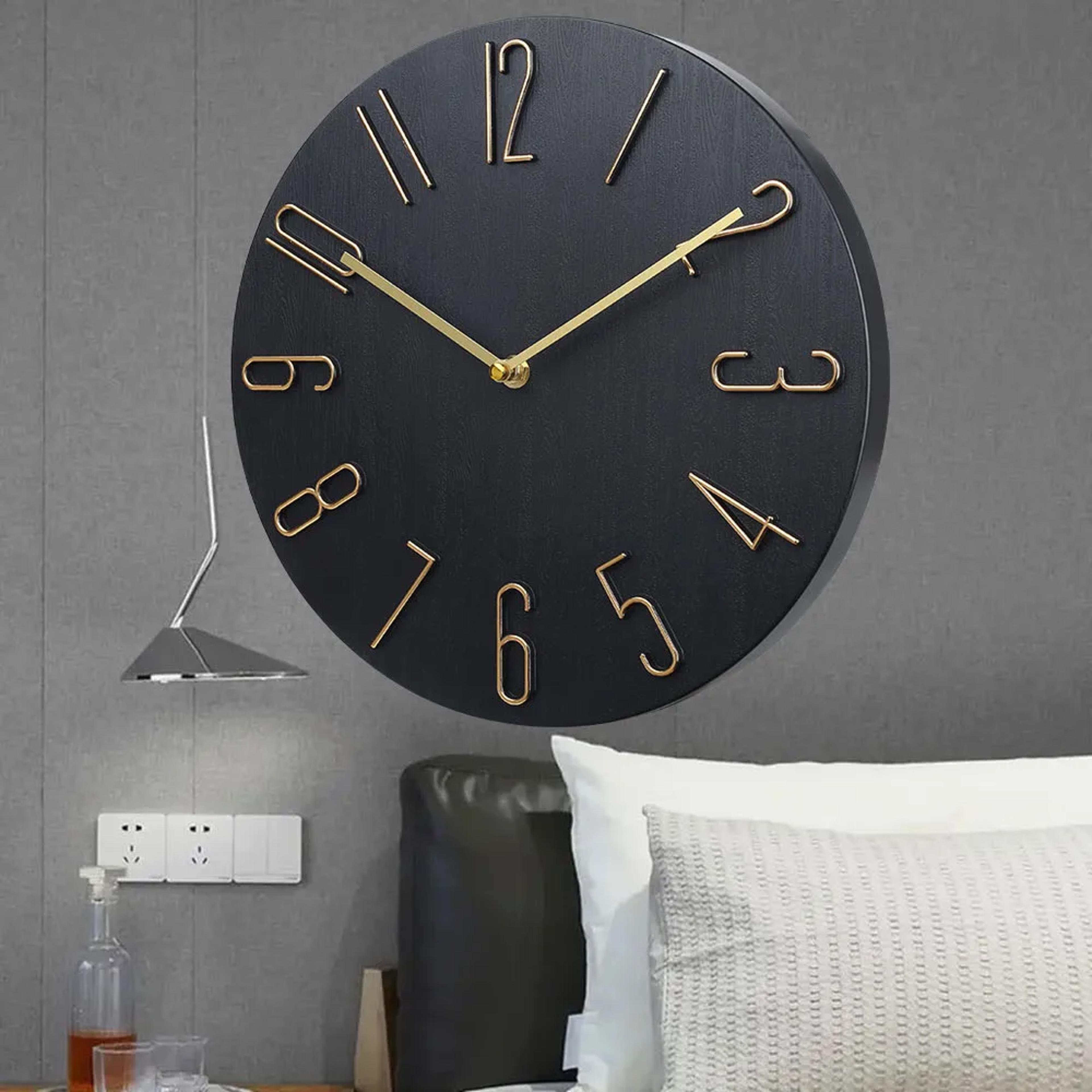 silent wall clock battery operated minimalist modern home decor clock