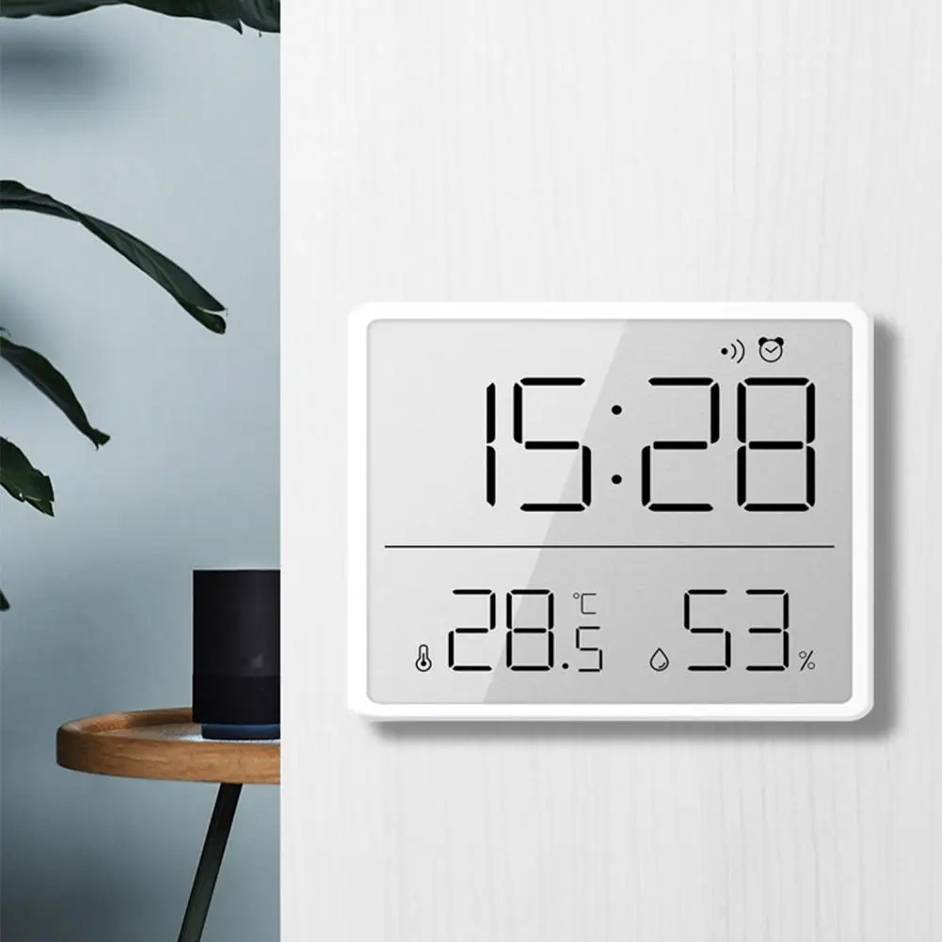 ultra slim digital alarm clock magnetic lcd wall & refrigerator desk clock